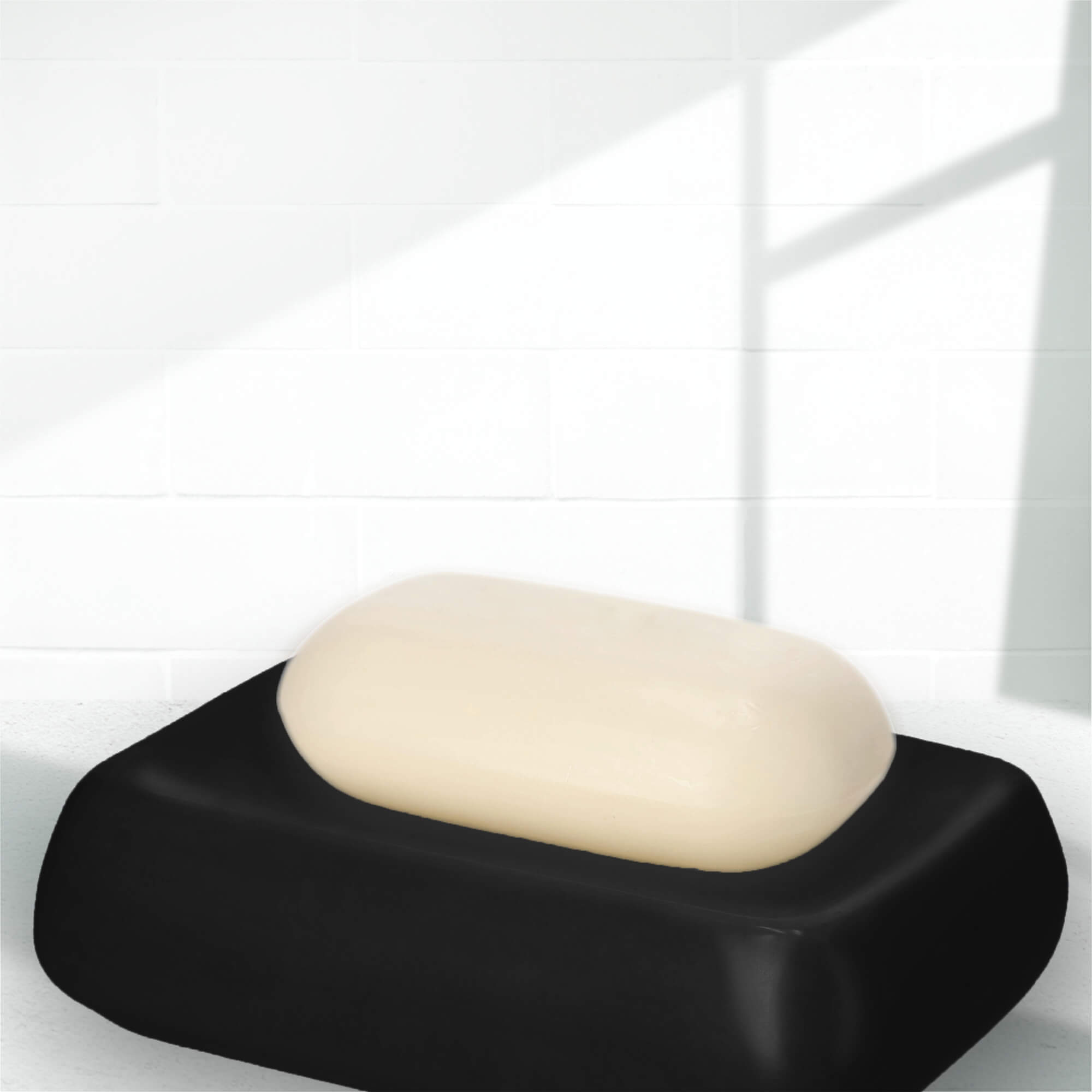Mydelniczka ceramiczna Palmi 12 x 10 x 3 cm, czarna