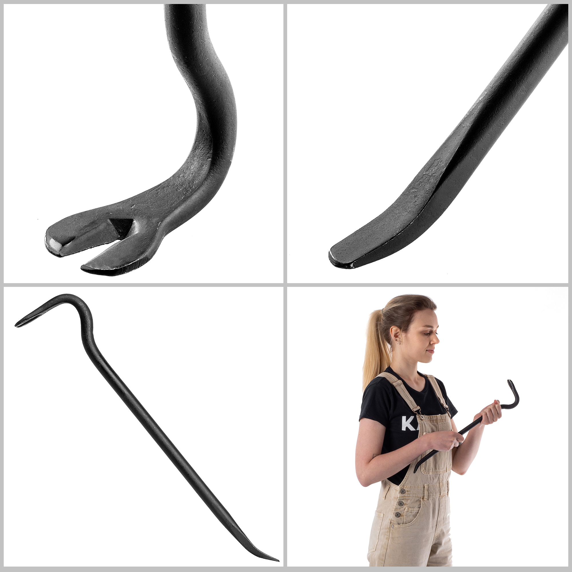Łom wygięty Bazzari 40cm