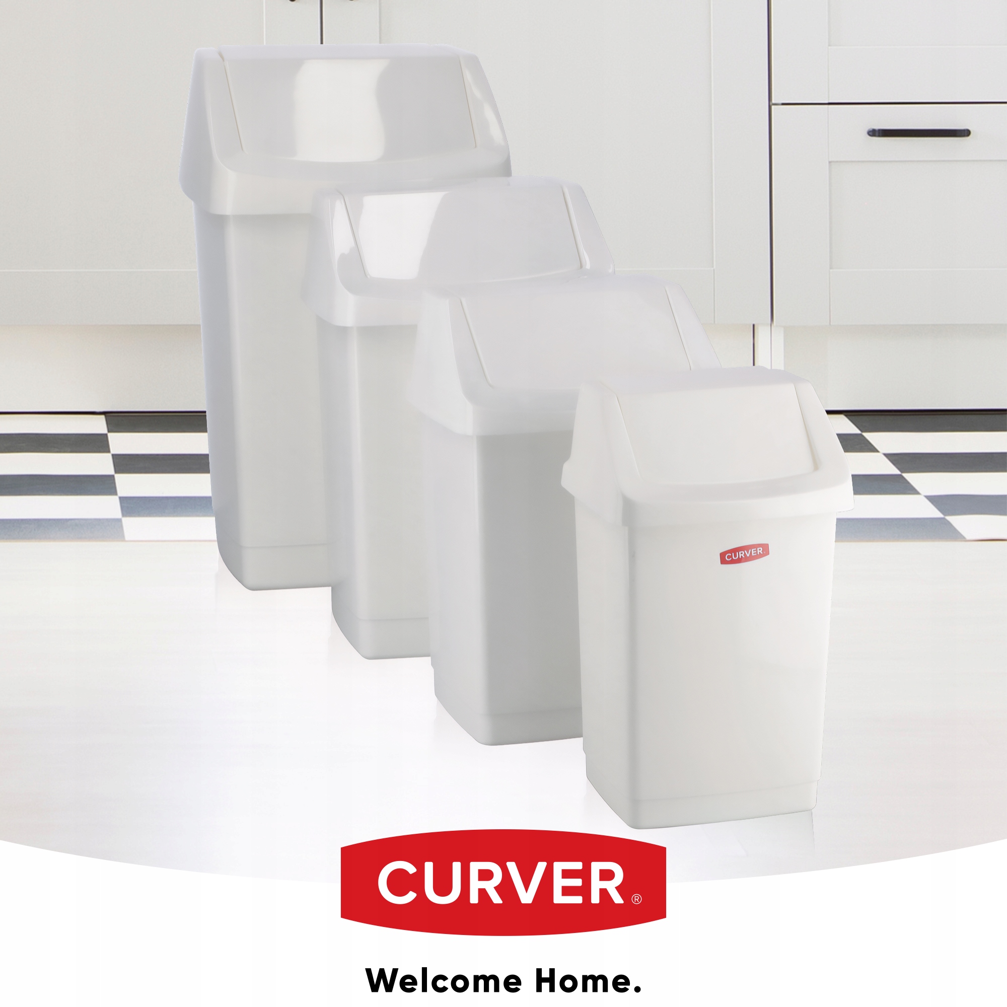 Kosz na śmieci Curver Click-IT 25L, biały