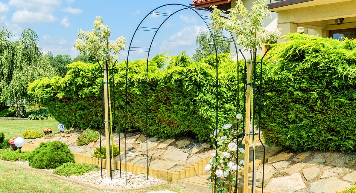 Pergola ogrodowa na kwiaty 255 cm , czarny