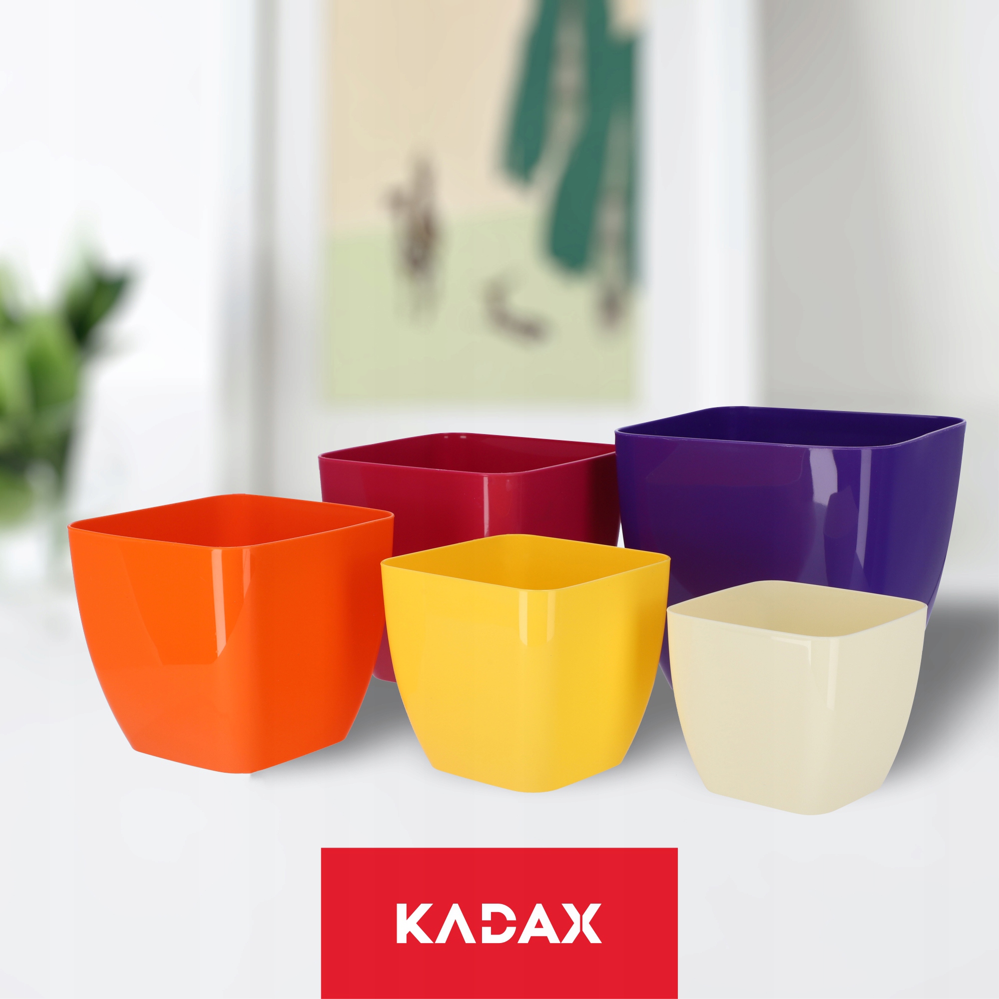 Doniczka kwadratowa Borgo 14 cm, biała