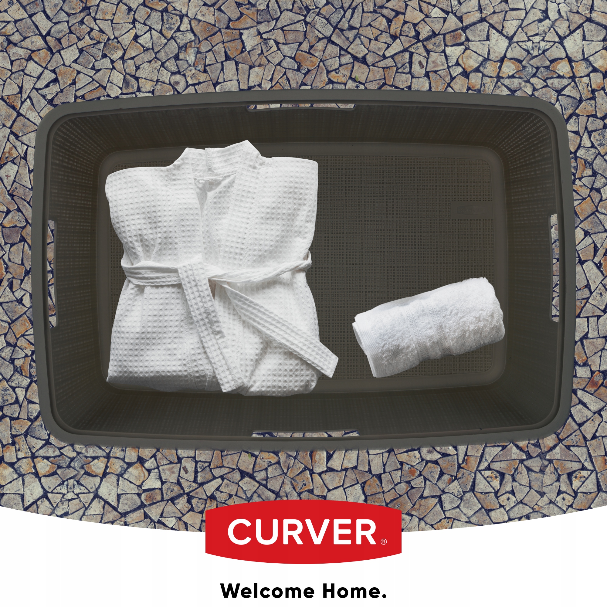 Pojemnik na bieliznę Curver Jute 46L antracyt