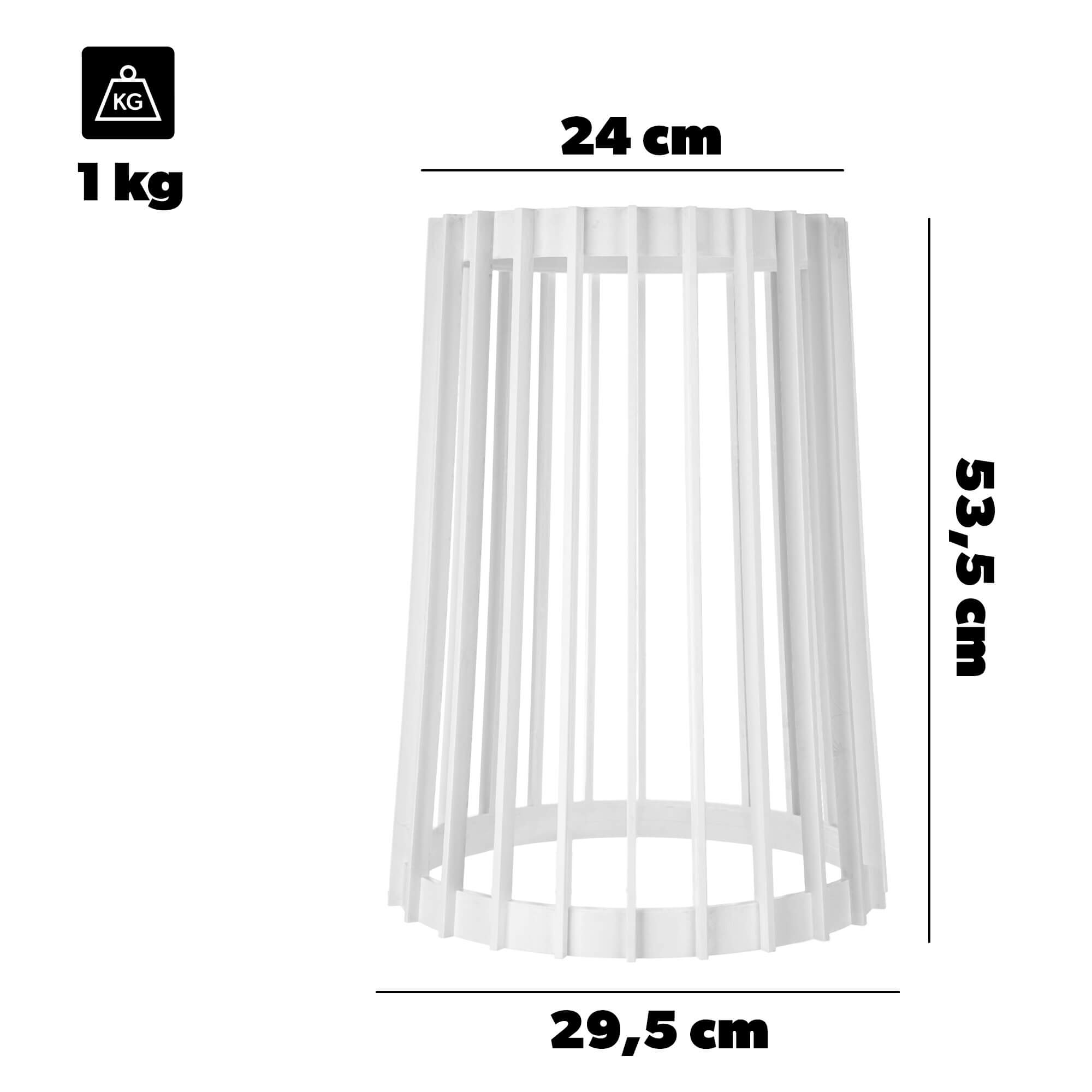 Kwietnik dwustronny Aytre 54 cm biały