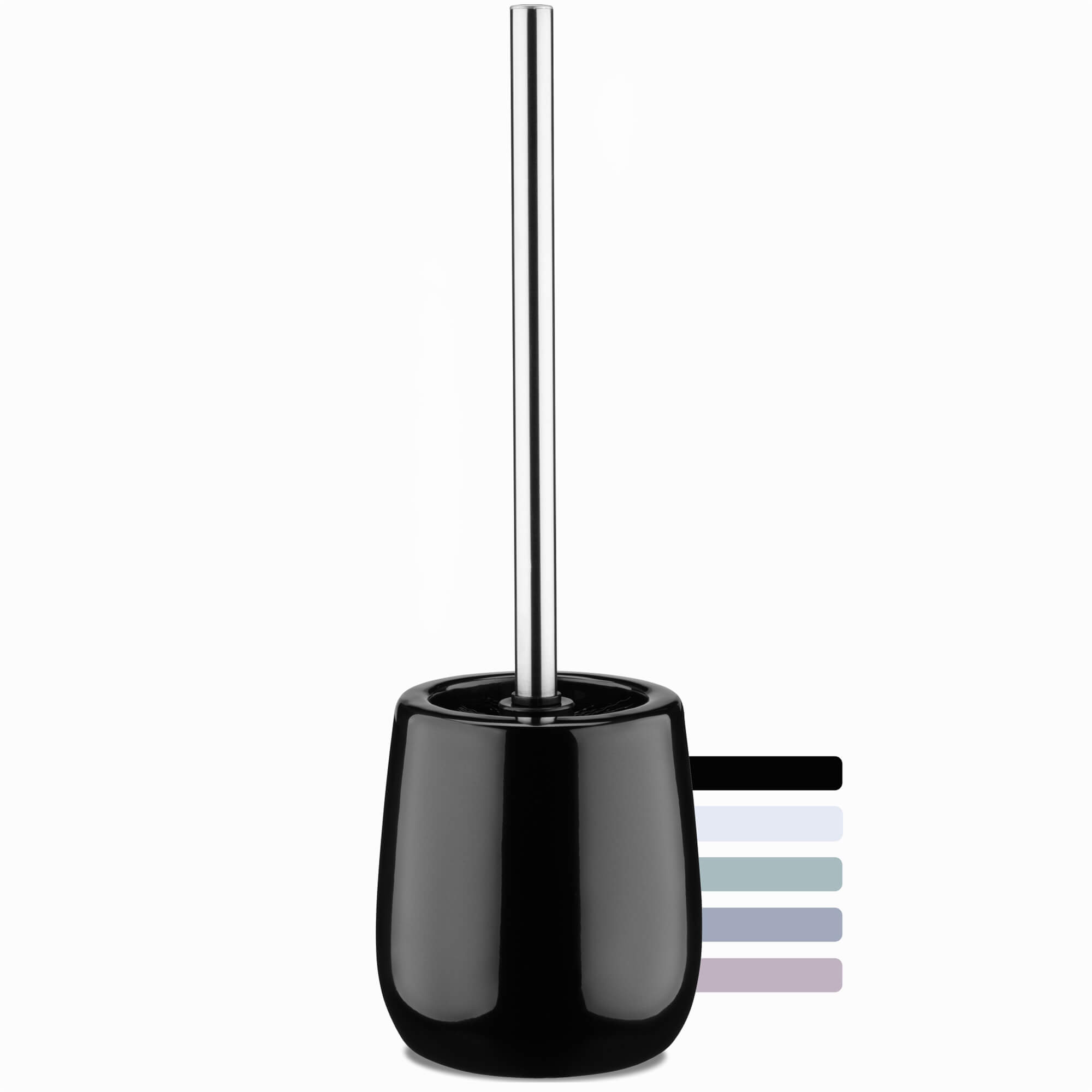 Szczotka do WC Pissos z pojemnikiem 36 cm, czarna