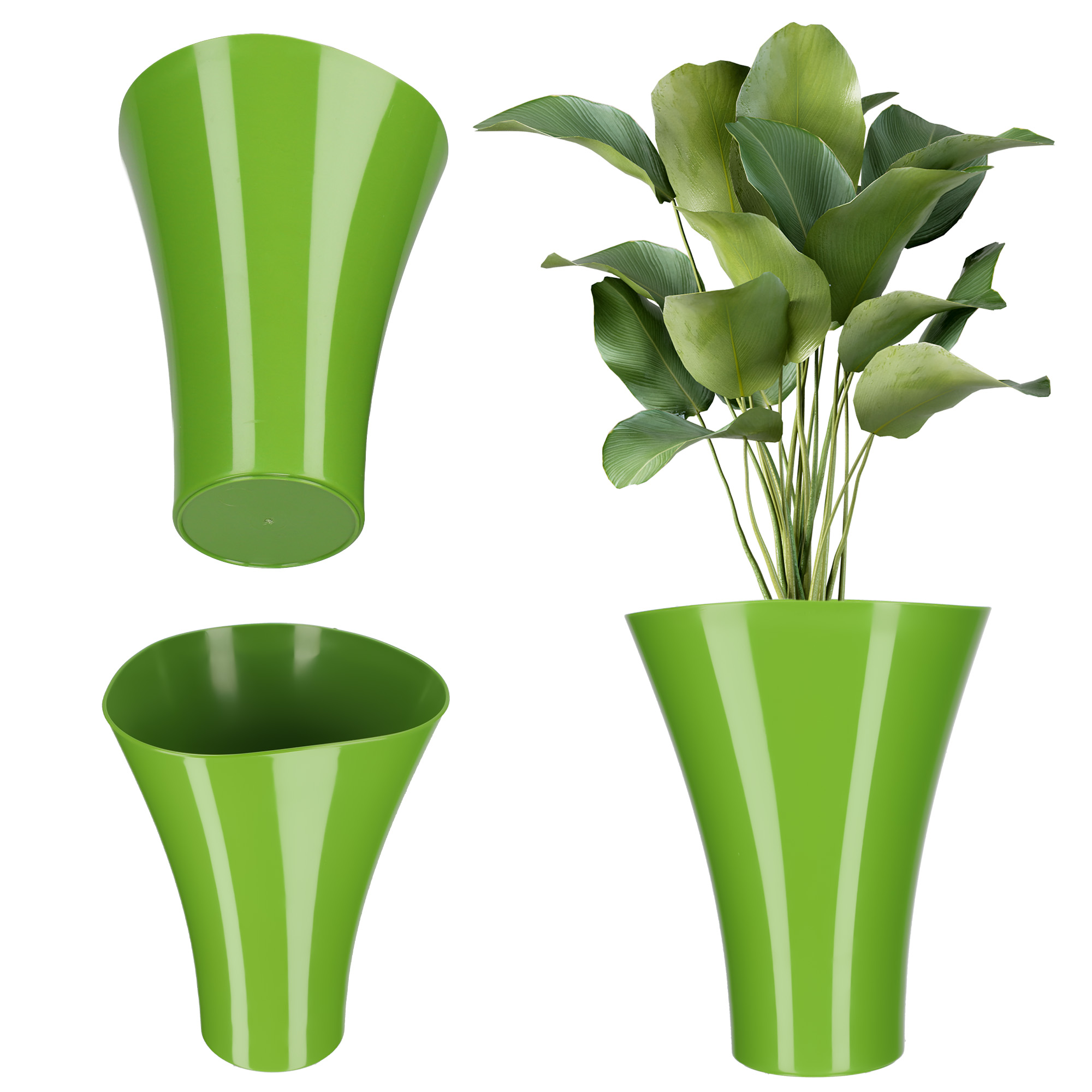 Doniczka na kwiaty Meria 16 cm, zielona