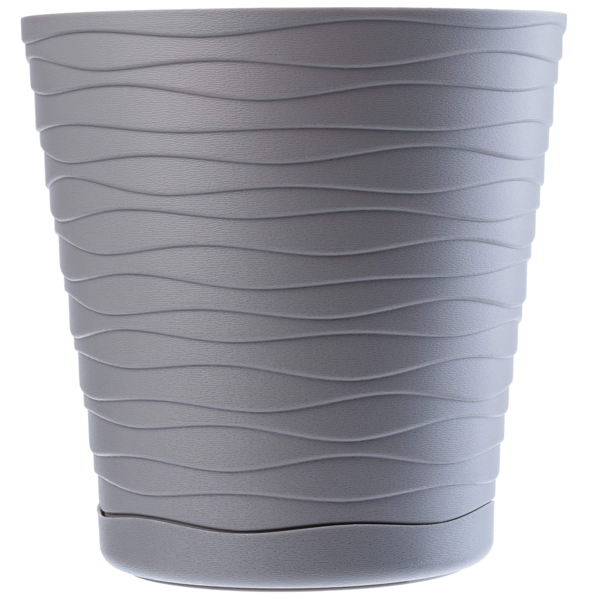 Doniczka z podstawką Greve 13 cm, szara