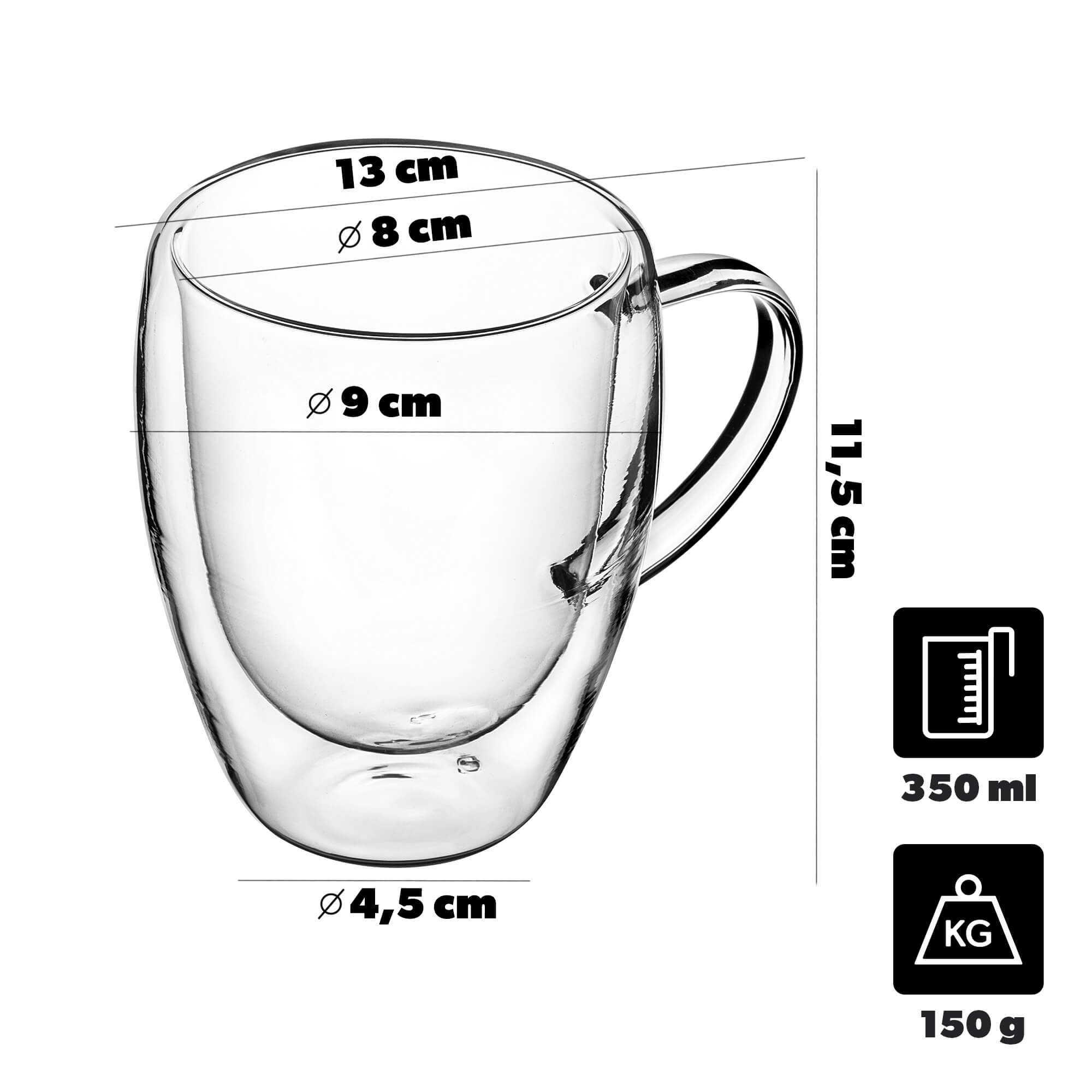 Kubki termiczne Forli z podwójną ścianką 350 ml 2 szt.
