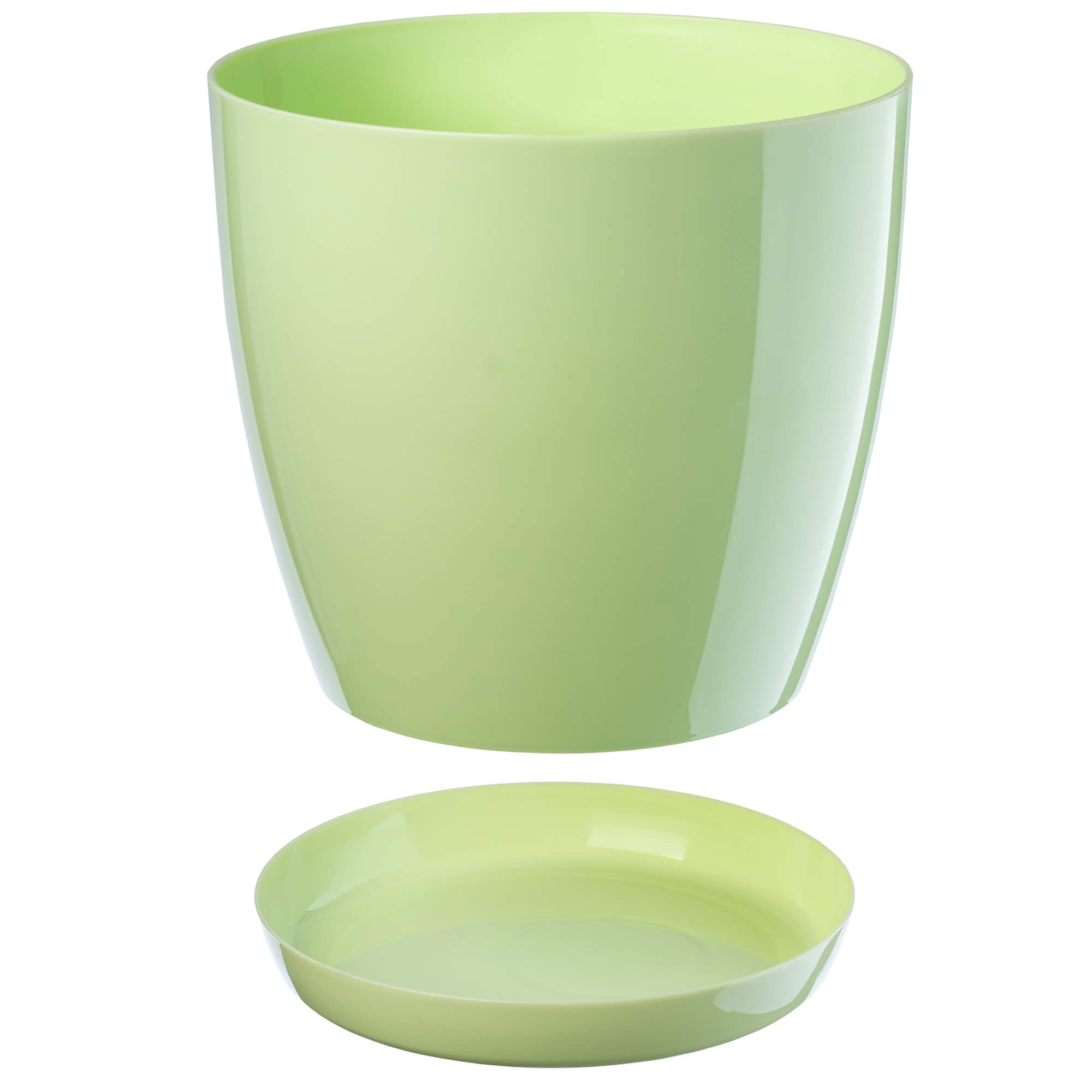 Doniczka na kwiaty z podstawką 12 cm, pastelowa zieleń
