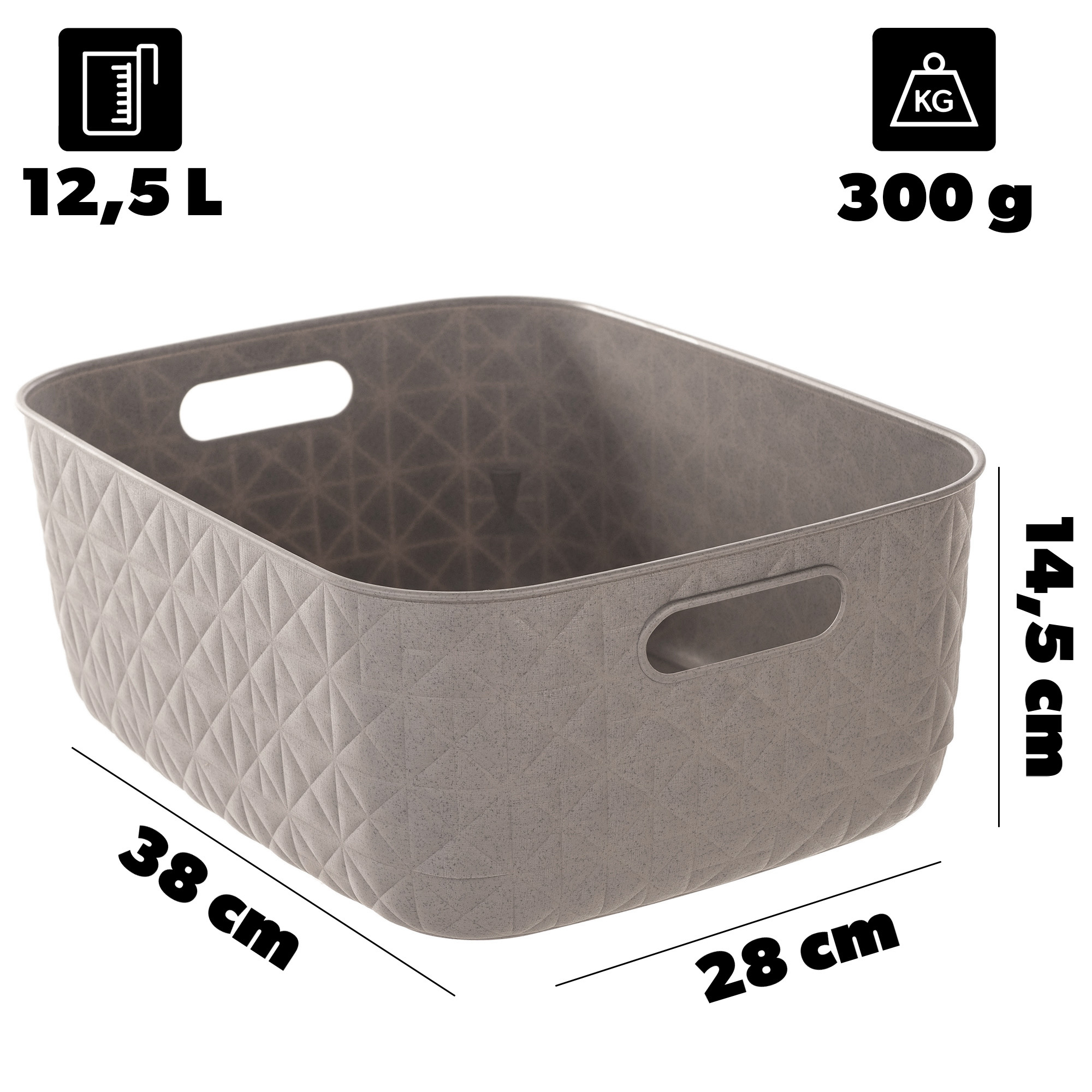 Koszyk Curver Softex M 12,5L beżowy