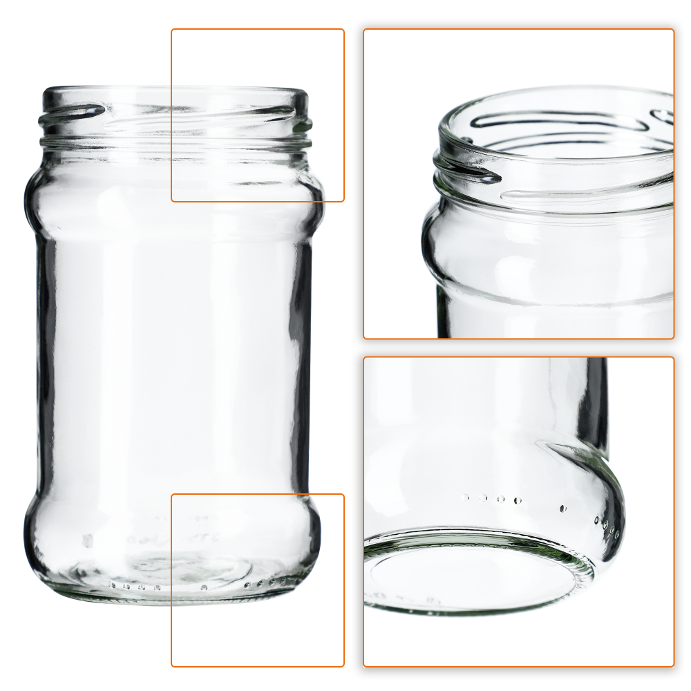 Słoiki na przetwory Seno 315ml 20szt fi 66 mm + wieczka "Pszczoły"