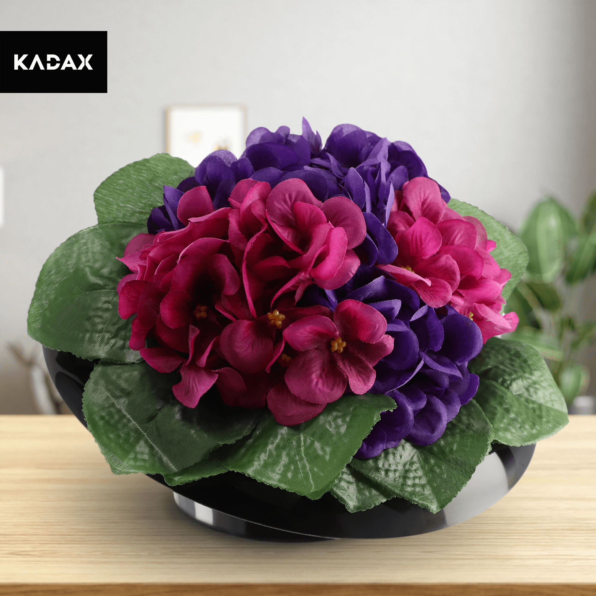 Ikebana na kwiaty okrągła 8 x 17 cm, czarna
