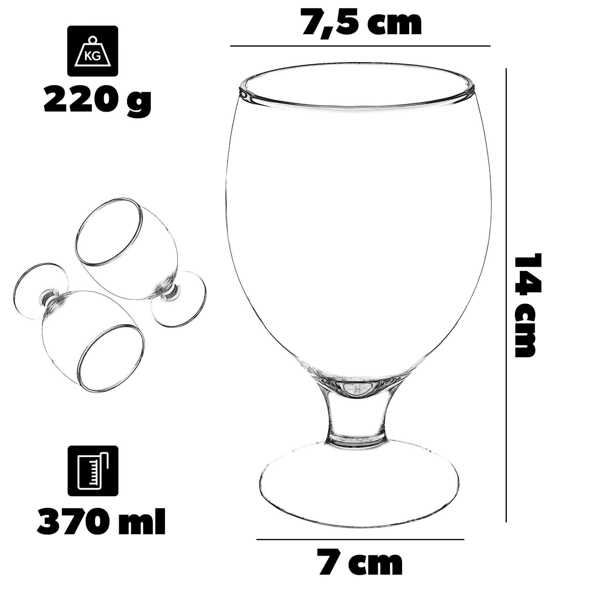 Kufle do piwa i zimnych napojów Forio 370 ml 2 szt.