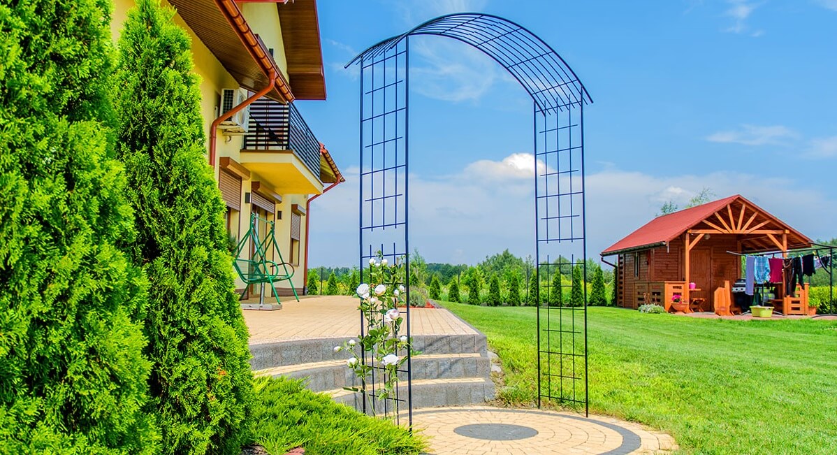 Pergola ogrodowa na kwiaty Atri 275 cm, czarna