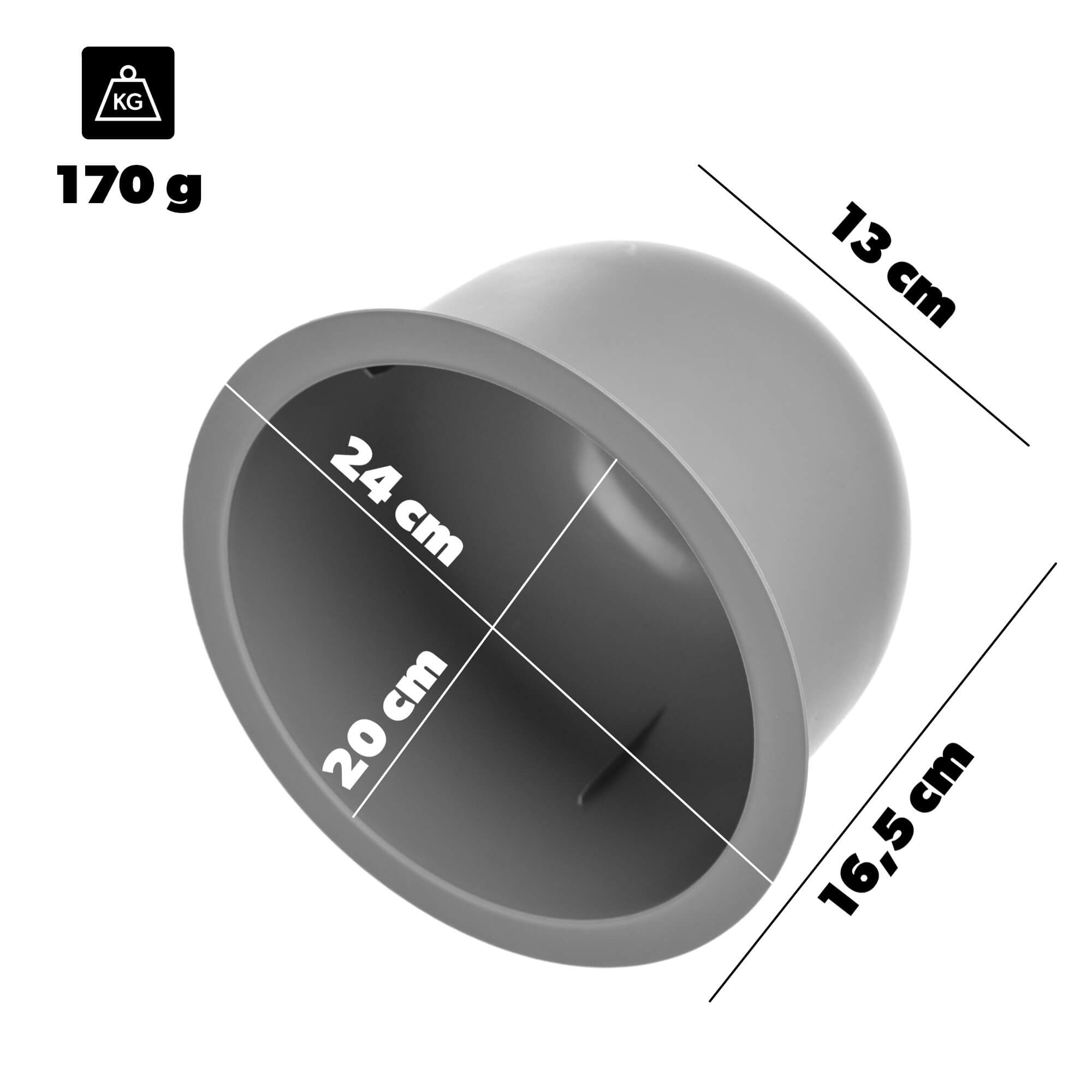 Wkład do kwietnika Aytre 24 cm platynowy
