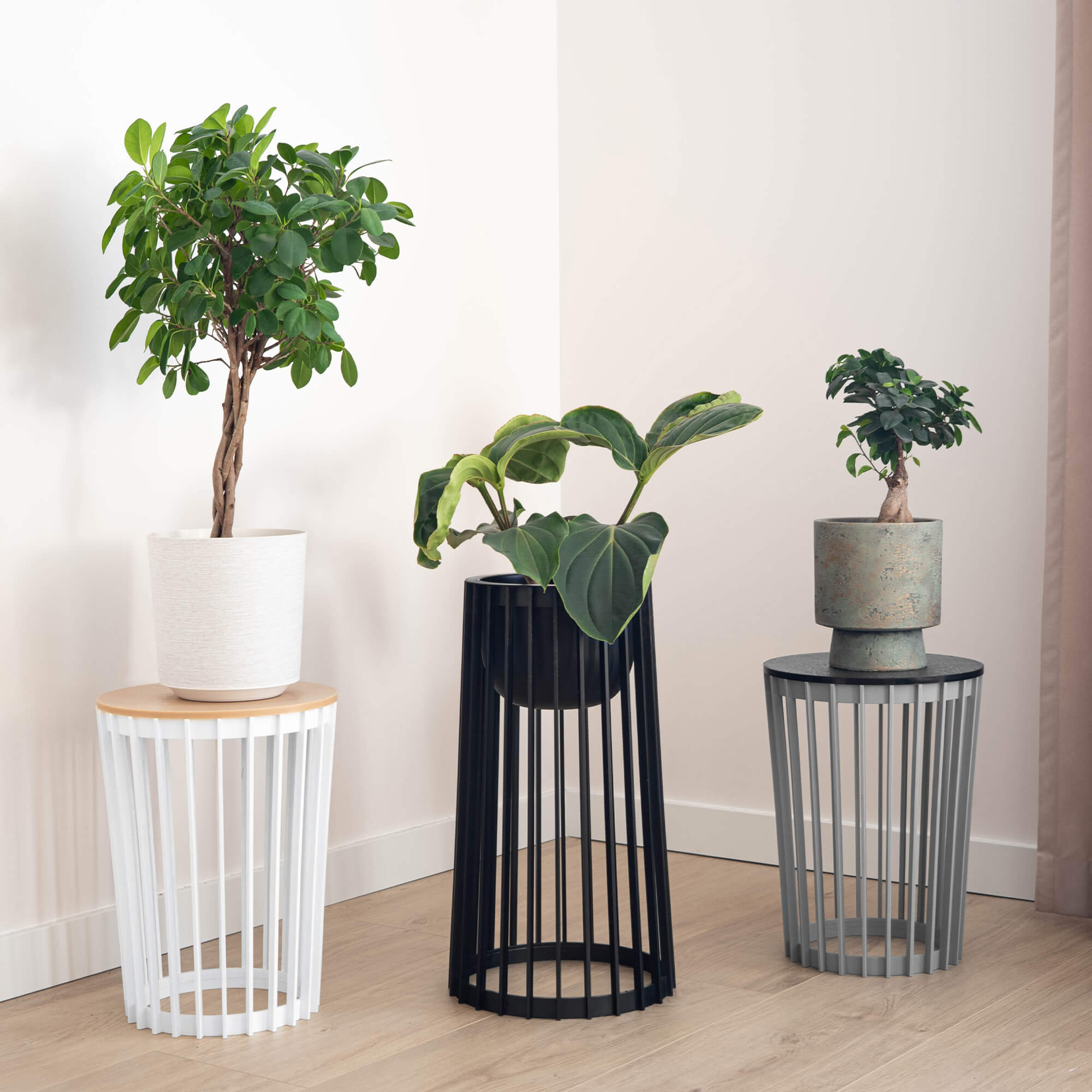 Kwietnik dwustronny Aytre 54 cm biały