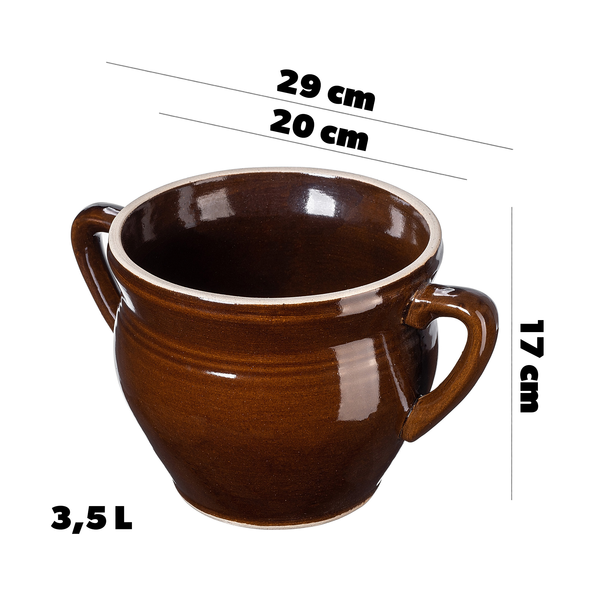 Gar ludowy kamionkowy Athena 3,5L