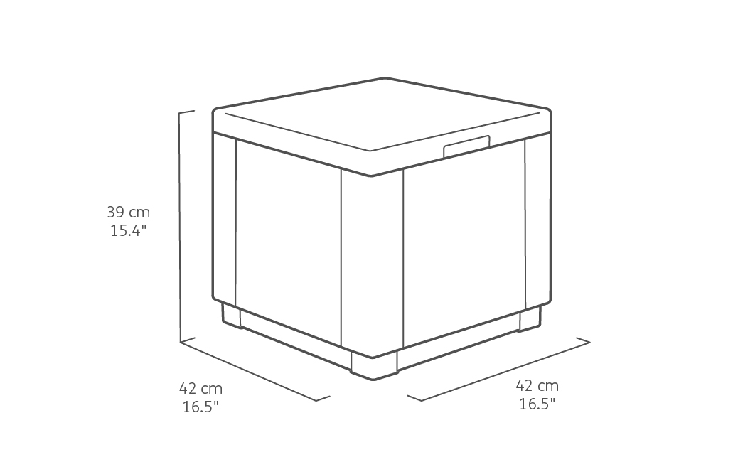 Siedzisko ze schowkiem Keter Allibert Cube, brązowe