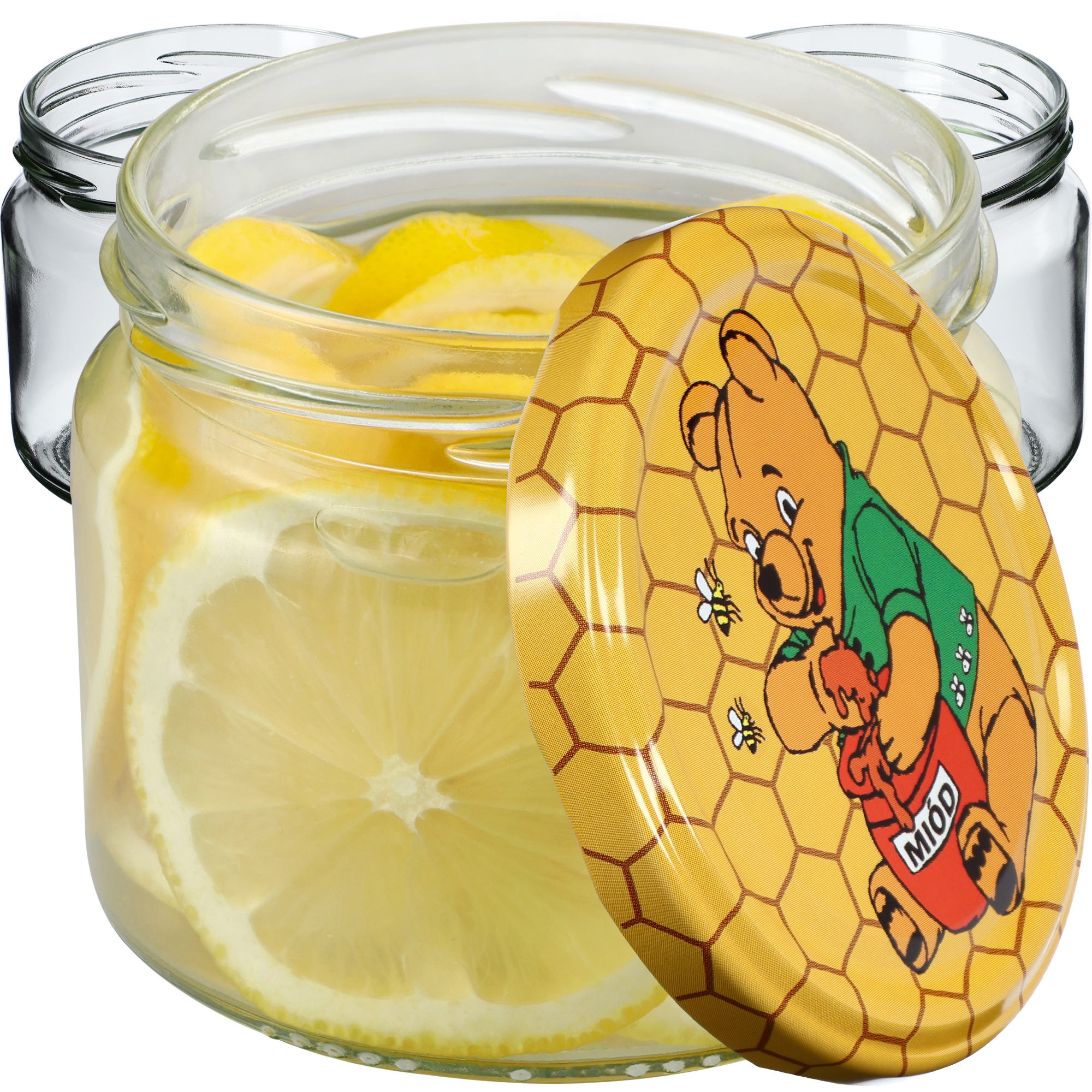 Słoiki Sonka 330ml 50szt fi 82 mm + wieczka "Miód"