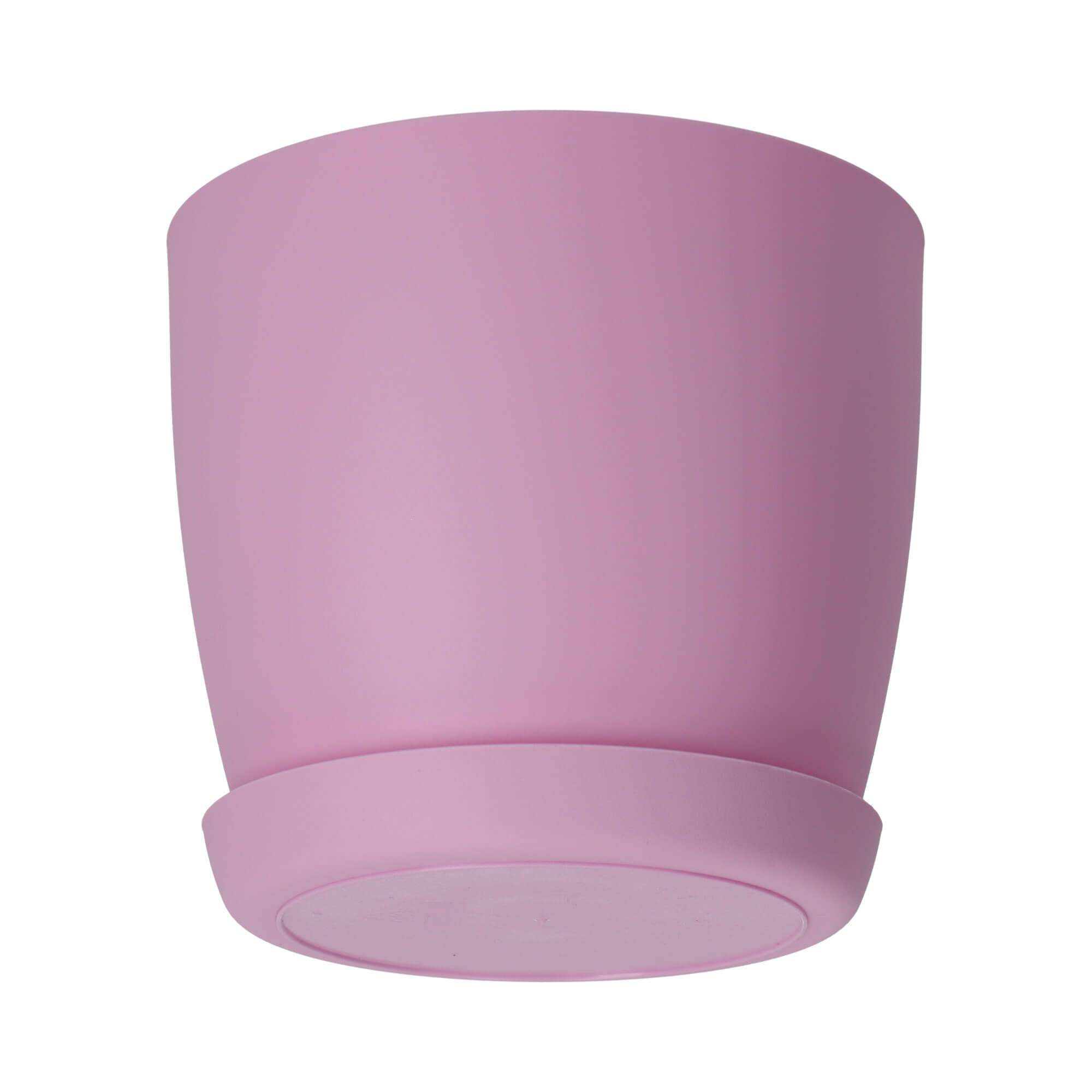 Doniczka Agen z podstawką 30 cm, matowa różowa
