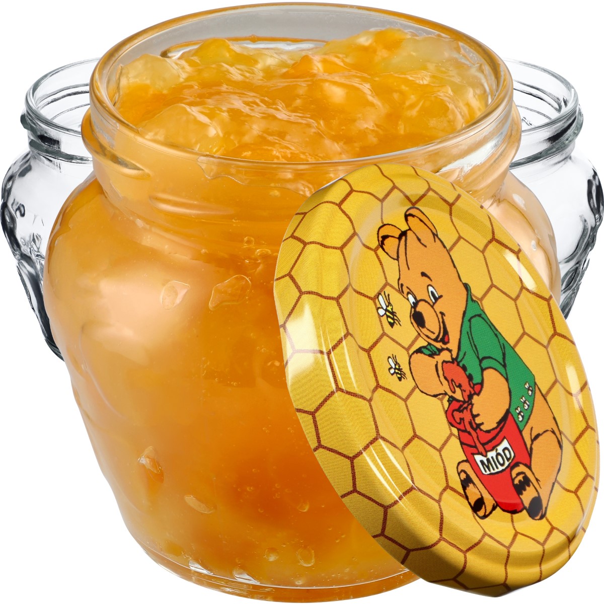 Słoiki Kemi 200ml 50szt fi 66 mm + wieczka "Miód"