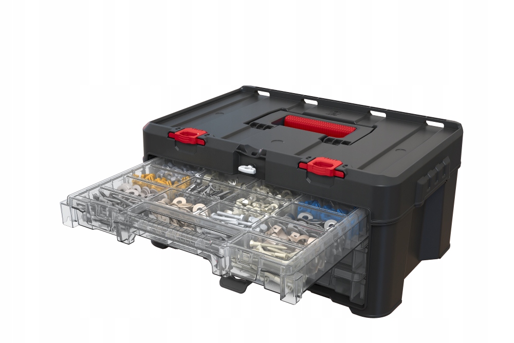 Skrzynka z 3 organizerami Keter Stack 'N' Roll 37,1L