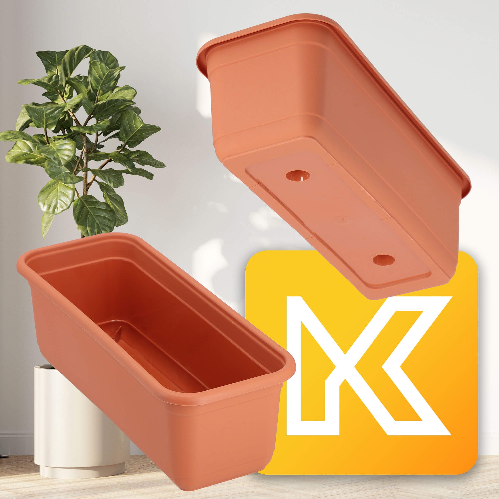 Skrzynka balkonowa Evron 40 cm, terrakota
