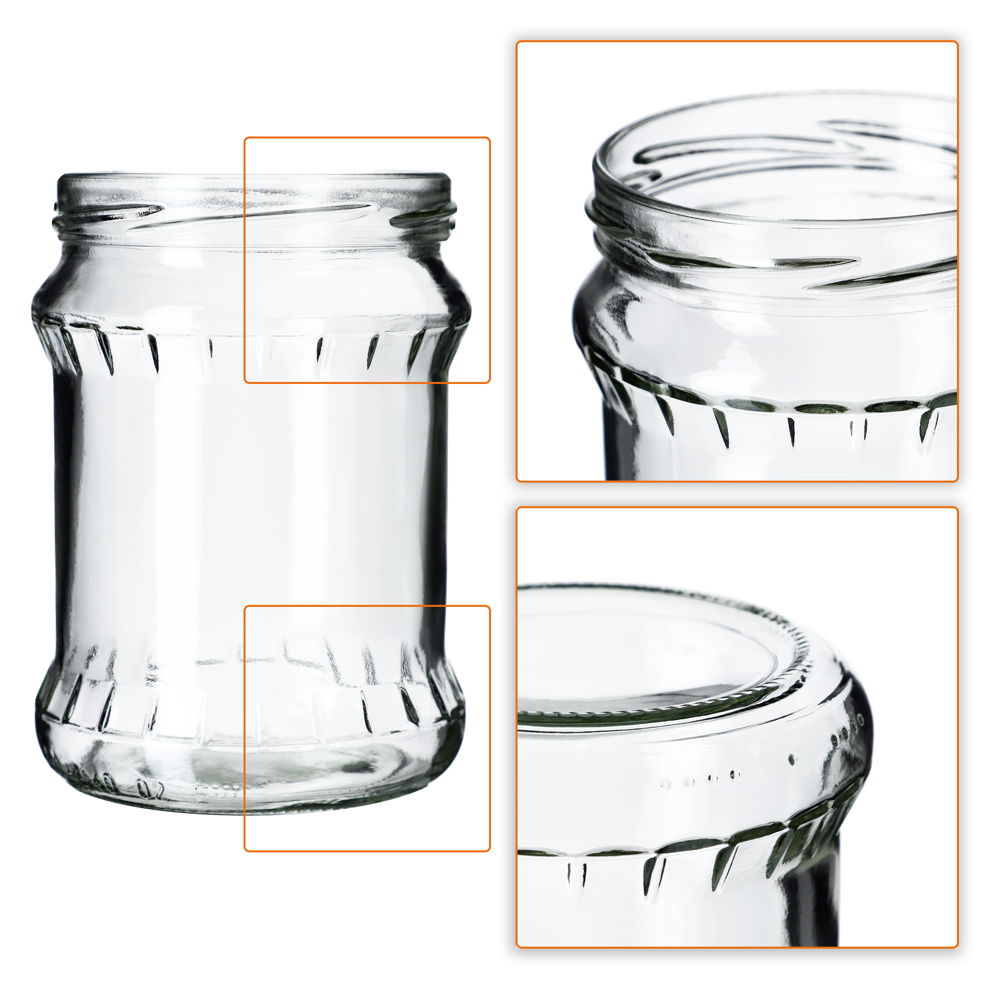 Słoiki na przetwory Kisko 500ml 16szt 82mm + wieczka "Czarny miód"