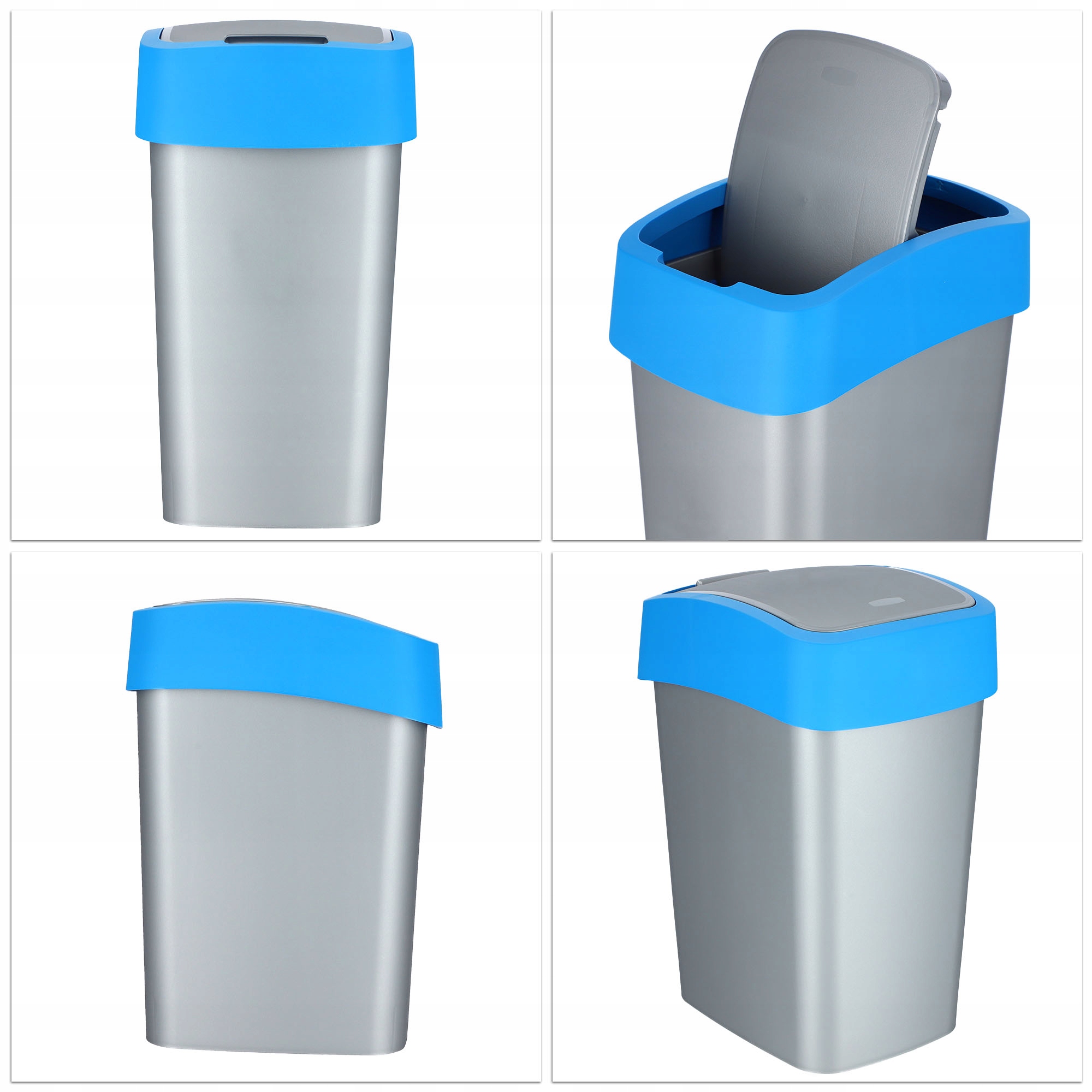 Kosz na śmieci Curver Flip Bin 10L, niebieski