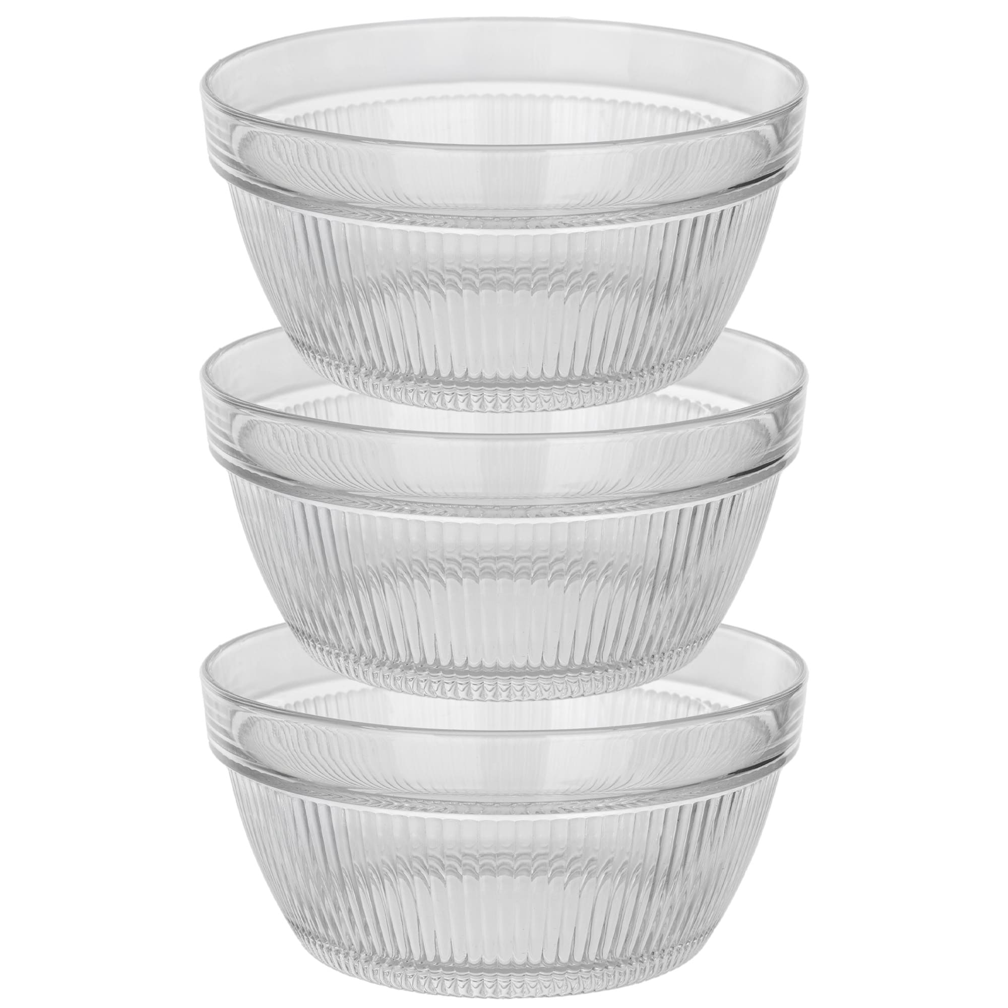 Salaterka szklana Oniferi ryflowana 17 cm 3 szt.