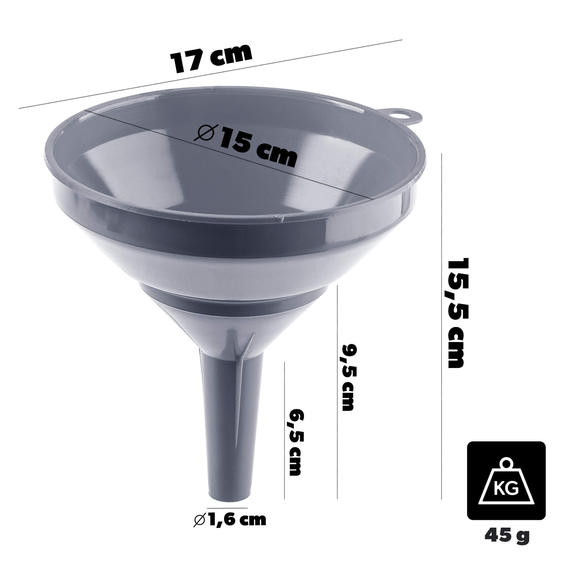 Lejek kuchenny Ardauli 15 cm szary