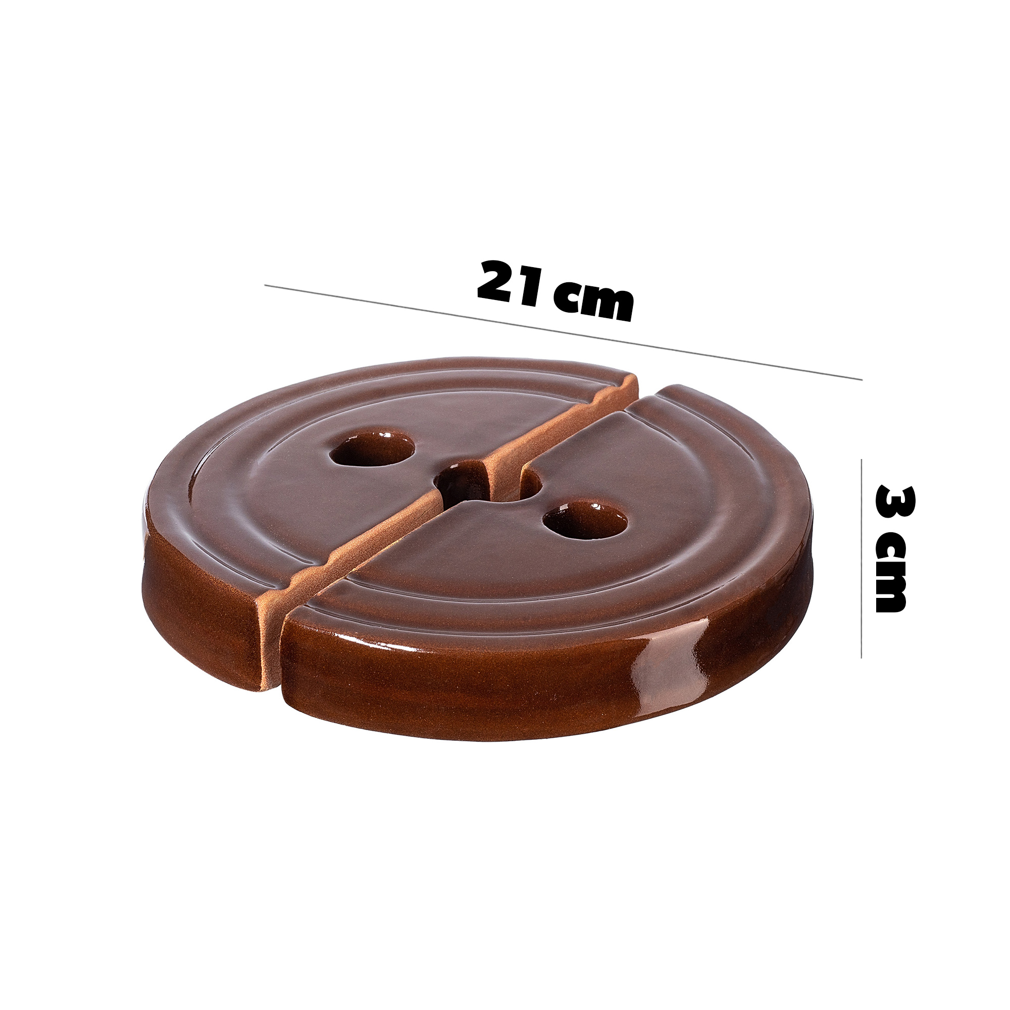 Kamień dociskowy kamionkowy Helios 21cm, 2szt