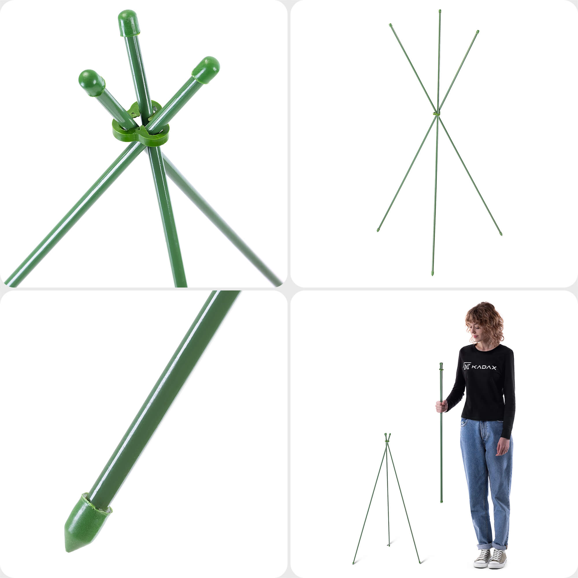Stożkowa podpora ogrodowa Chevre 3-elementowa 90 cm 10 szt.