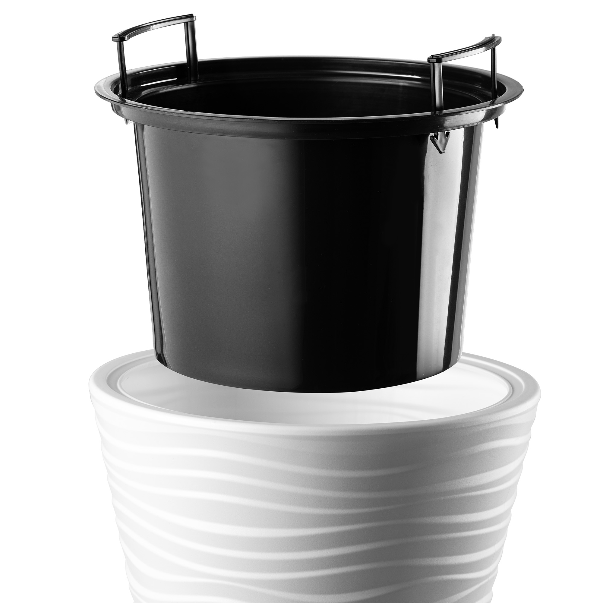 Doniczka okrągła Temara 30 cm biała