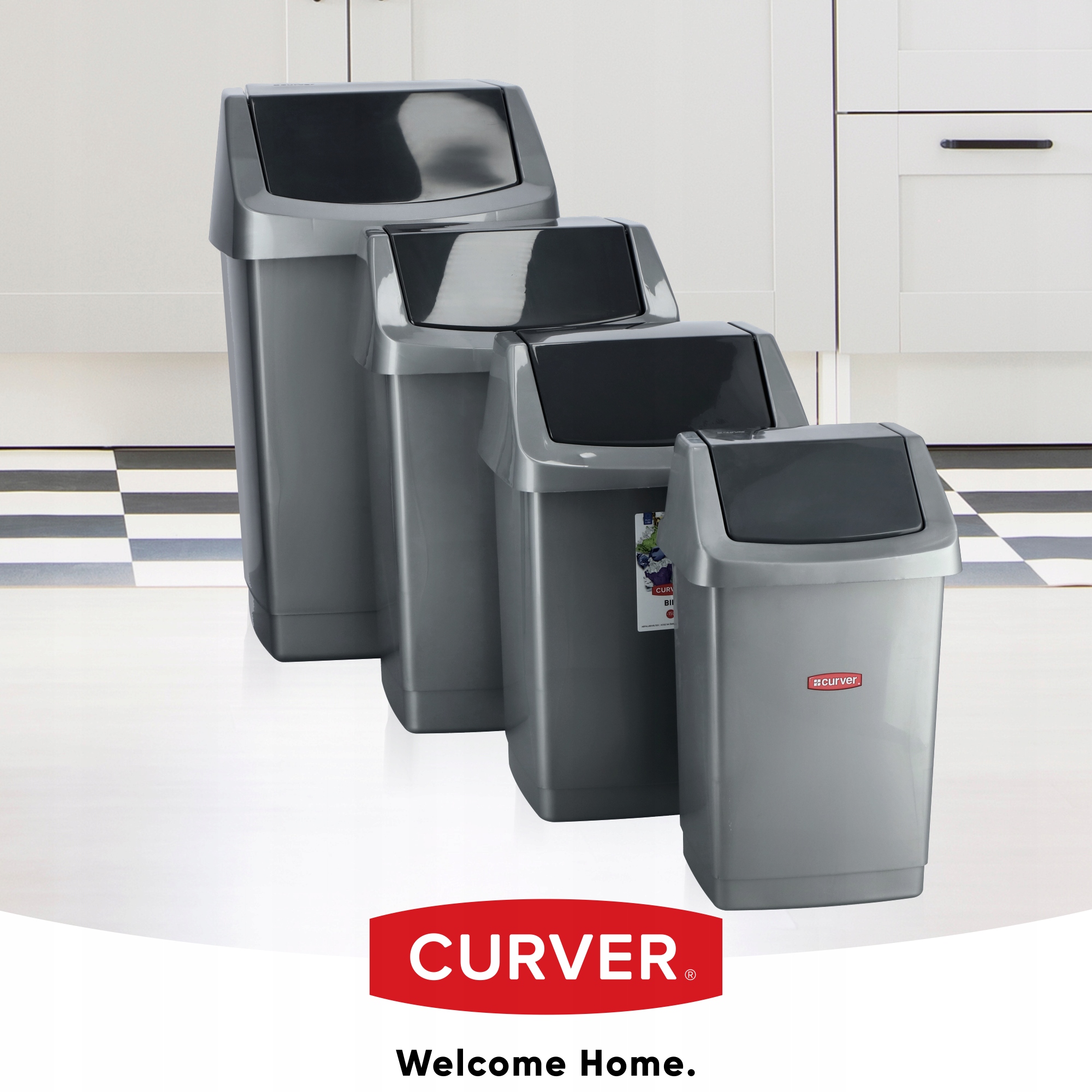 Kosz na śmieci Curver Click-IT 15L, grafit