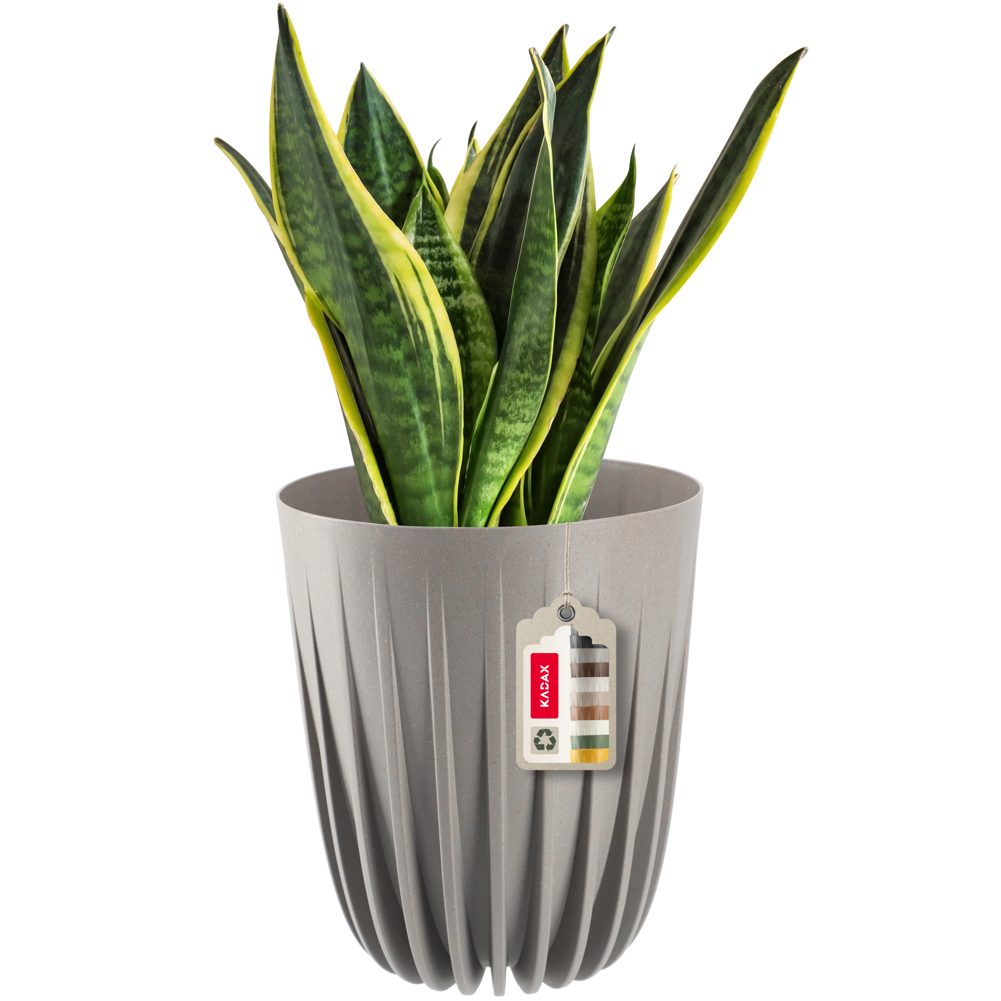 Eko doniczka z wkładem Costa 25 cm, szara