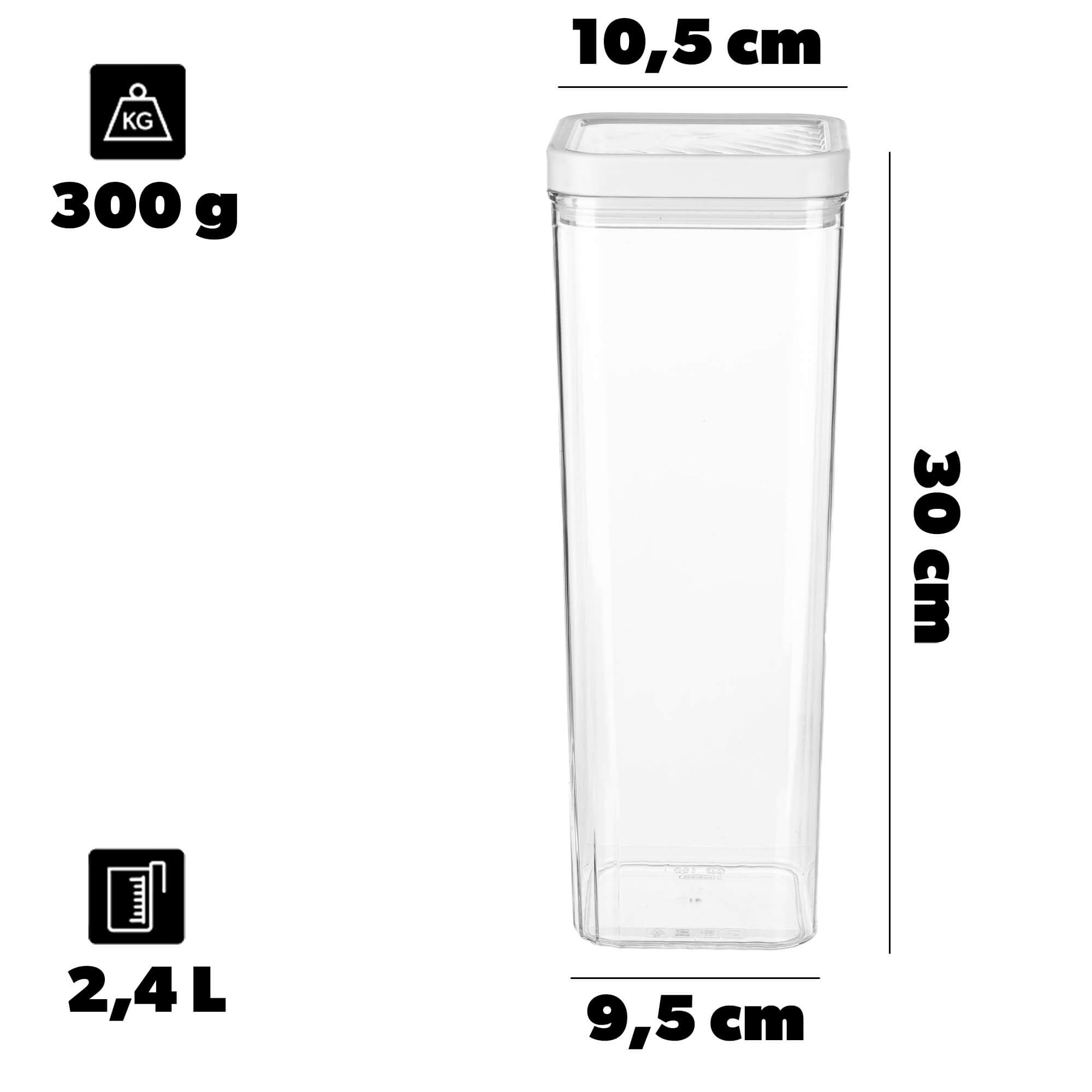 Pojemnik na artykuły sypkie Curver Kara 2.4L biały
