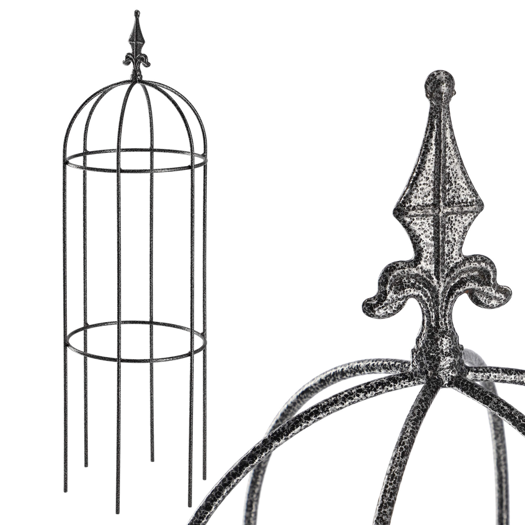 Obelisk ogrodowy na kwiaty metalowy Toara 100 x 30 cm