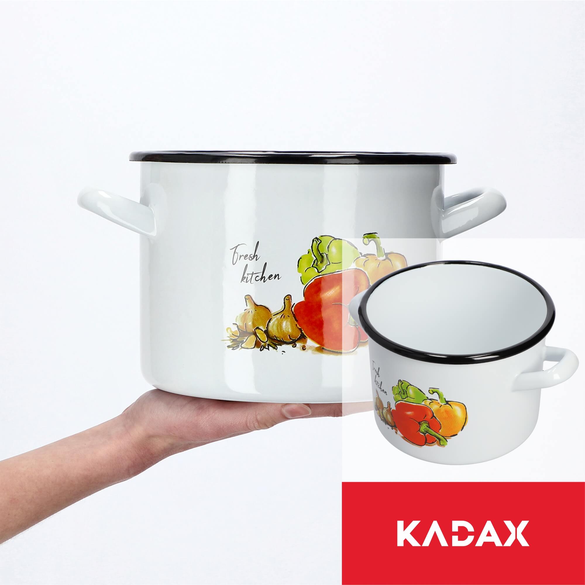 Garnek emaliowany 3,4L, biały