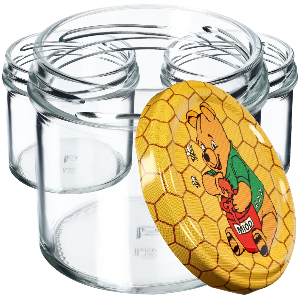 Słoiki Vigo 140ml 50szt fi 66 mm + wieczko "Miód"