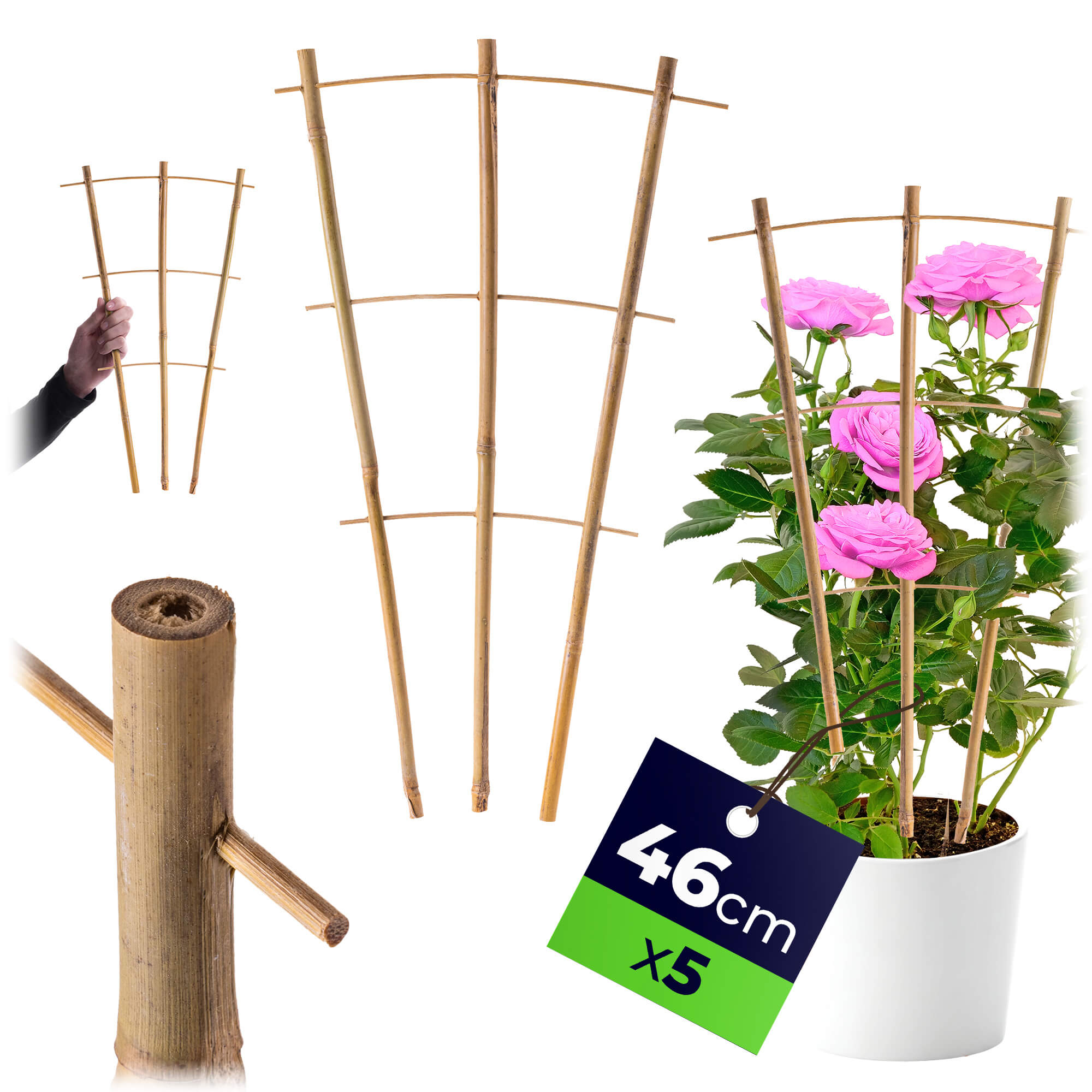 Drabinka bambusowa Taio 45 cm 5 szt.