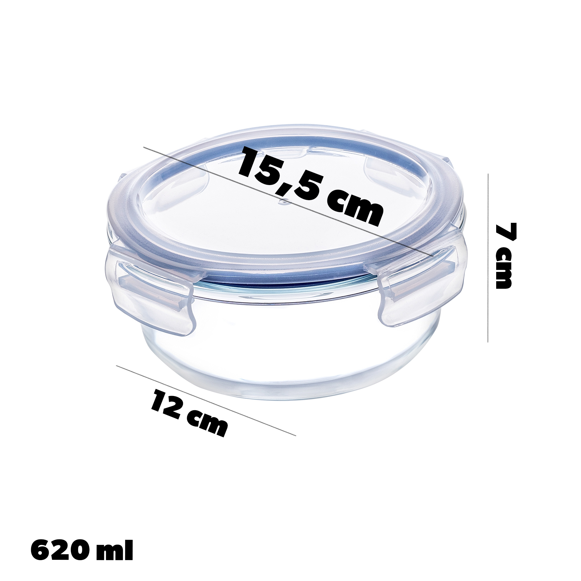 Zestaw okrągłych pojemników Athie 400ml+620ml+950ml