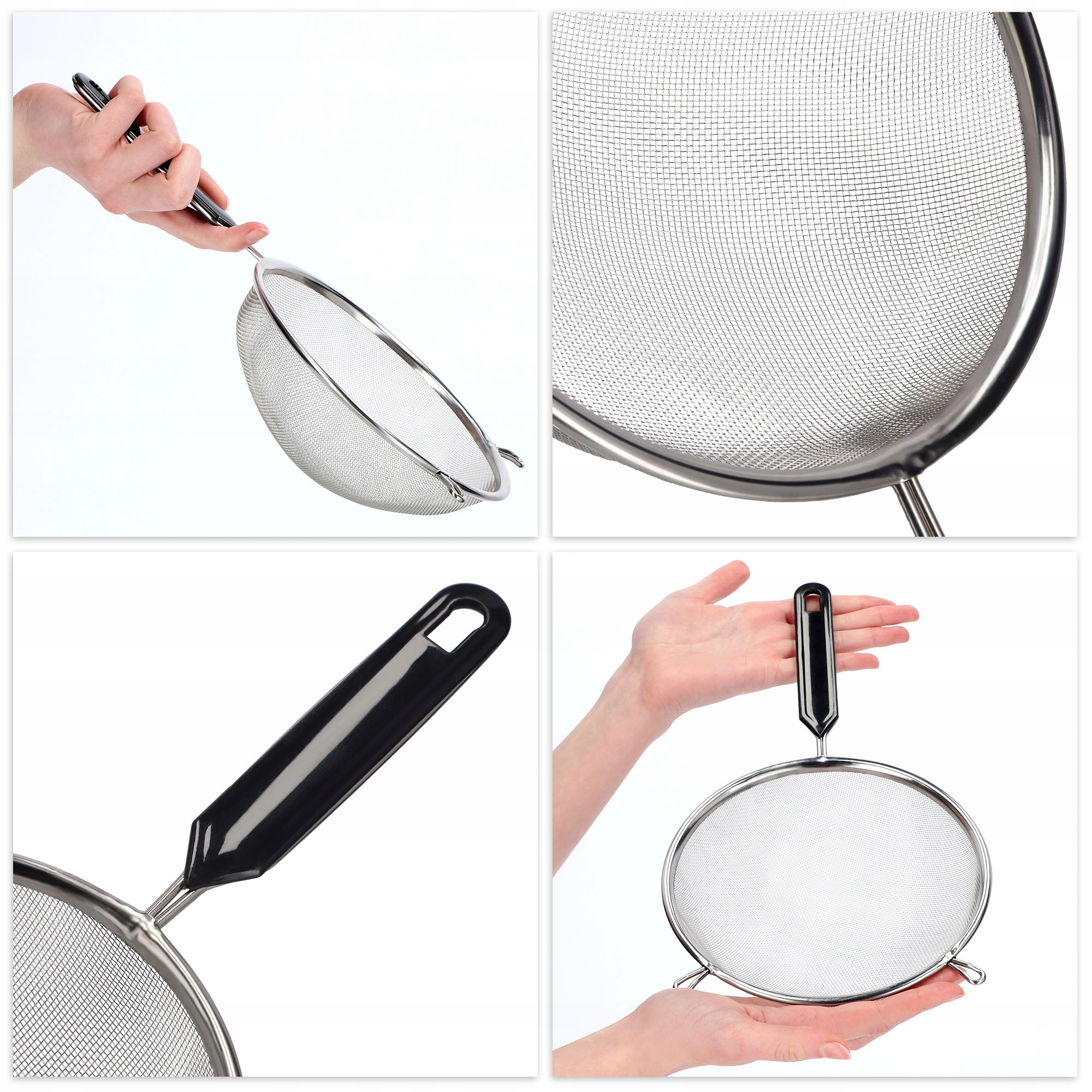 Sitko kuchenne nierdzewne 18 cm, antracyt
