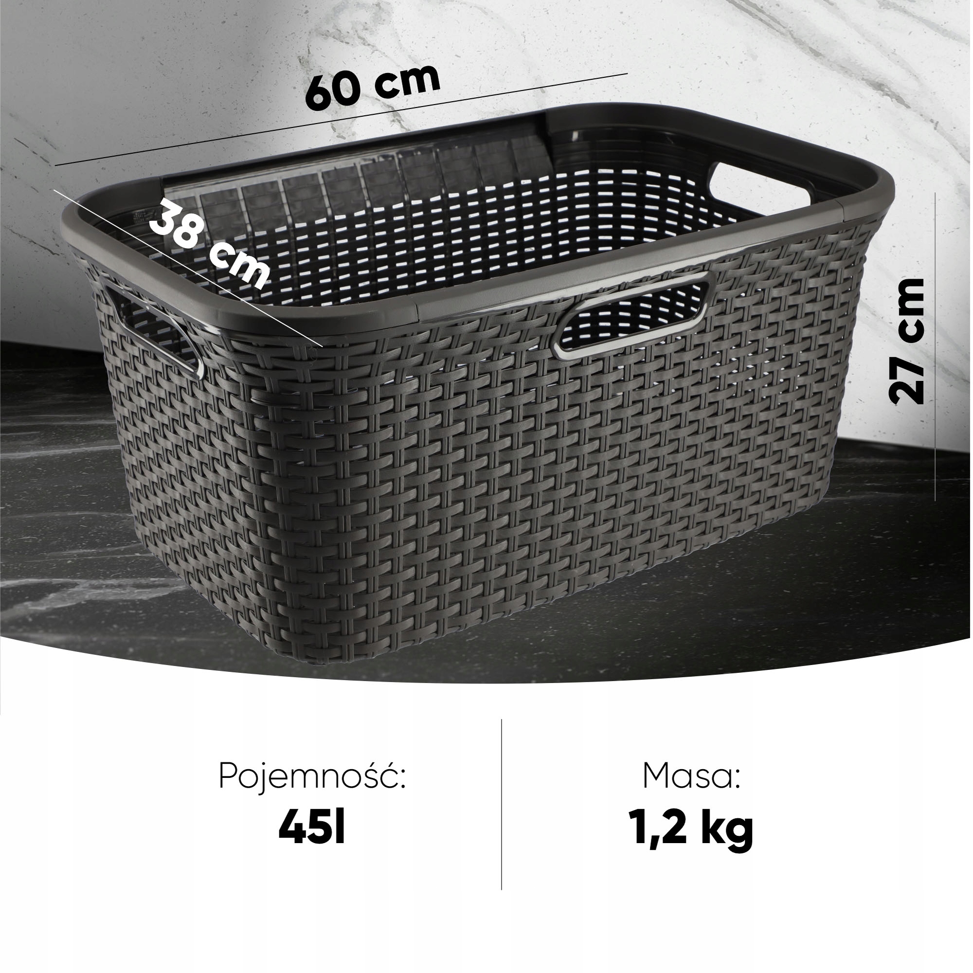 Pojemnik na bieliznę Curver Natural Style 45L brązowy