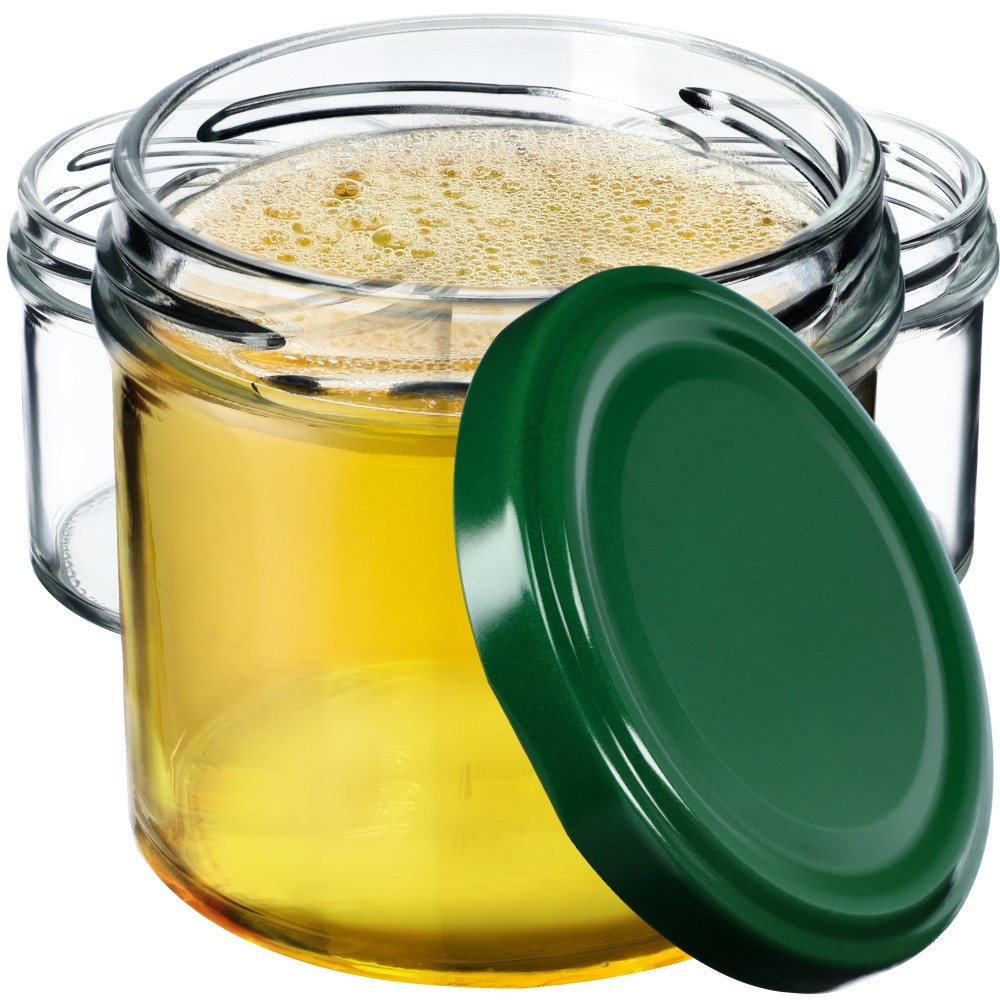 Słoiki Vigo 140ml 10szt fi 66 mm + wieczko zielone
