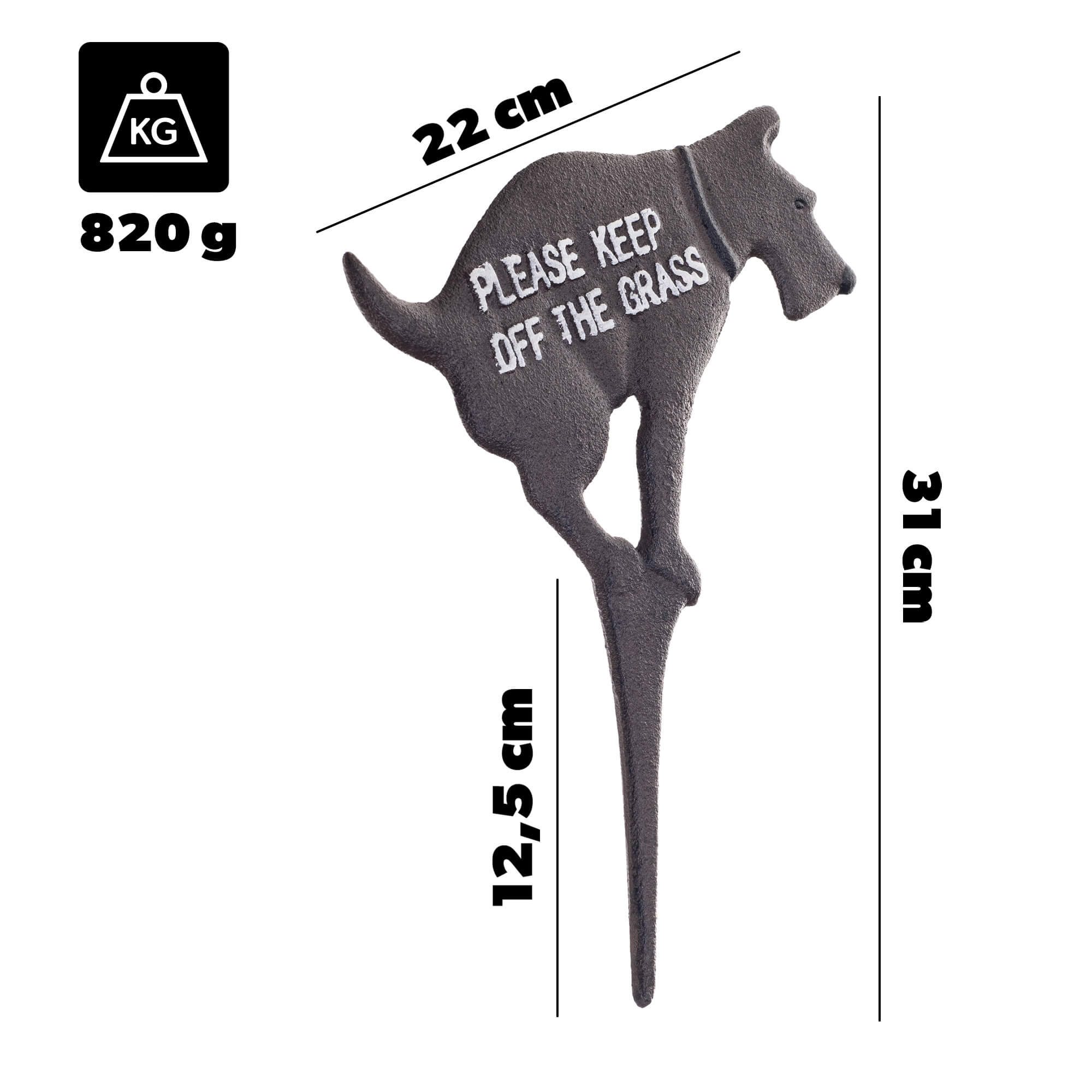 Żeliwny znacznik ogrodowy Alles 31cm