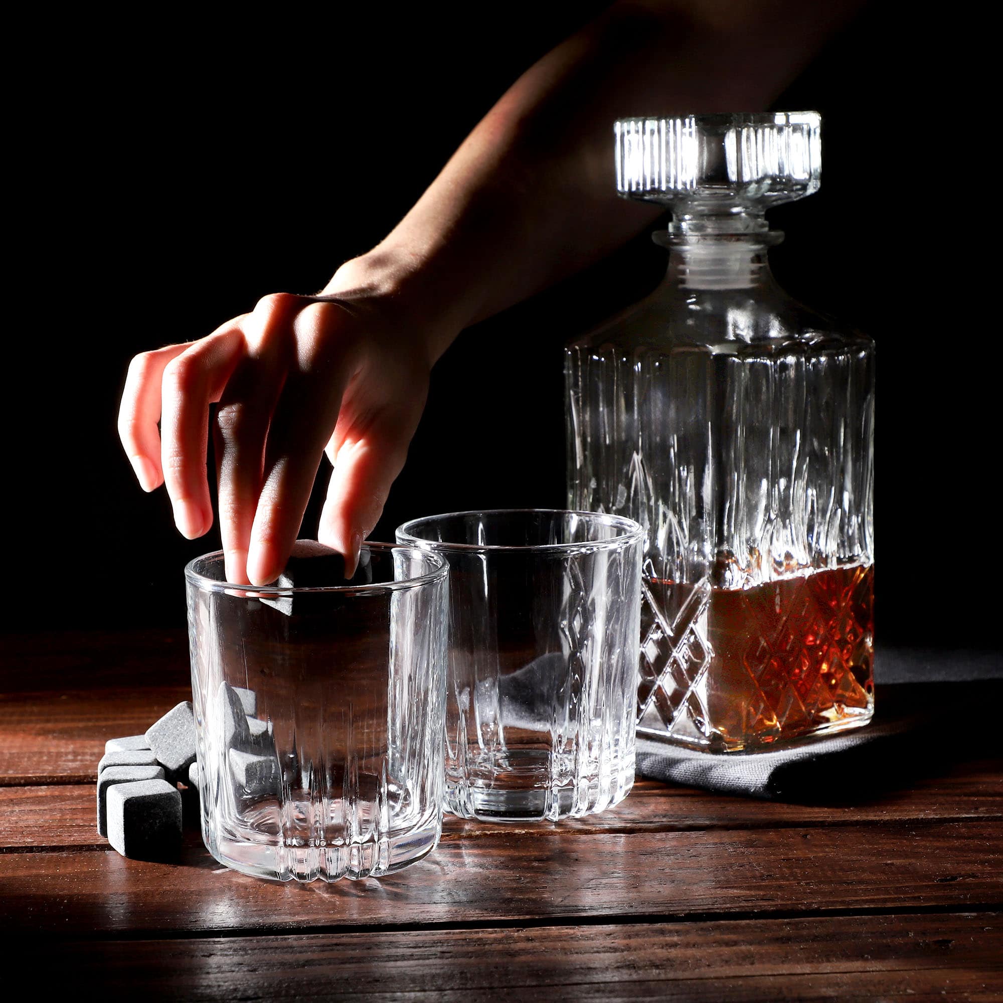 Kamienie do whisky Bottai 9 szt. + woreczek