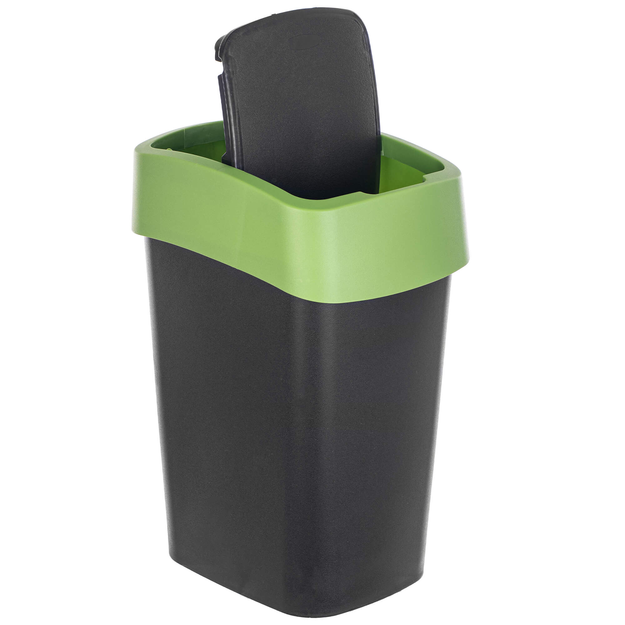 Kosz na śmieci Curver Flip Bin 25L czarno-zielony