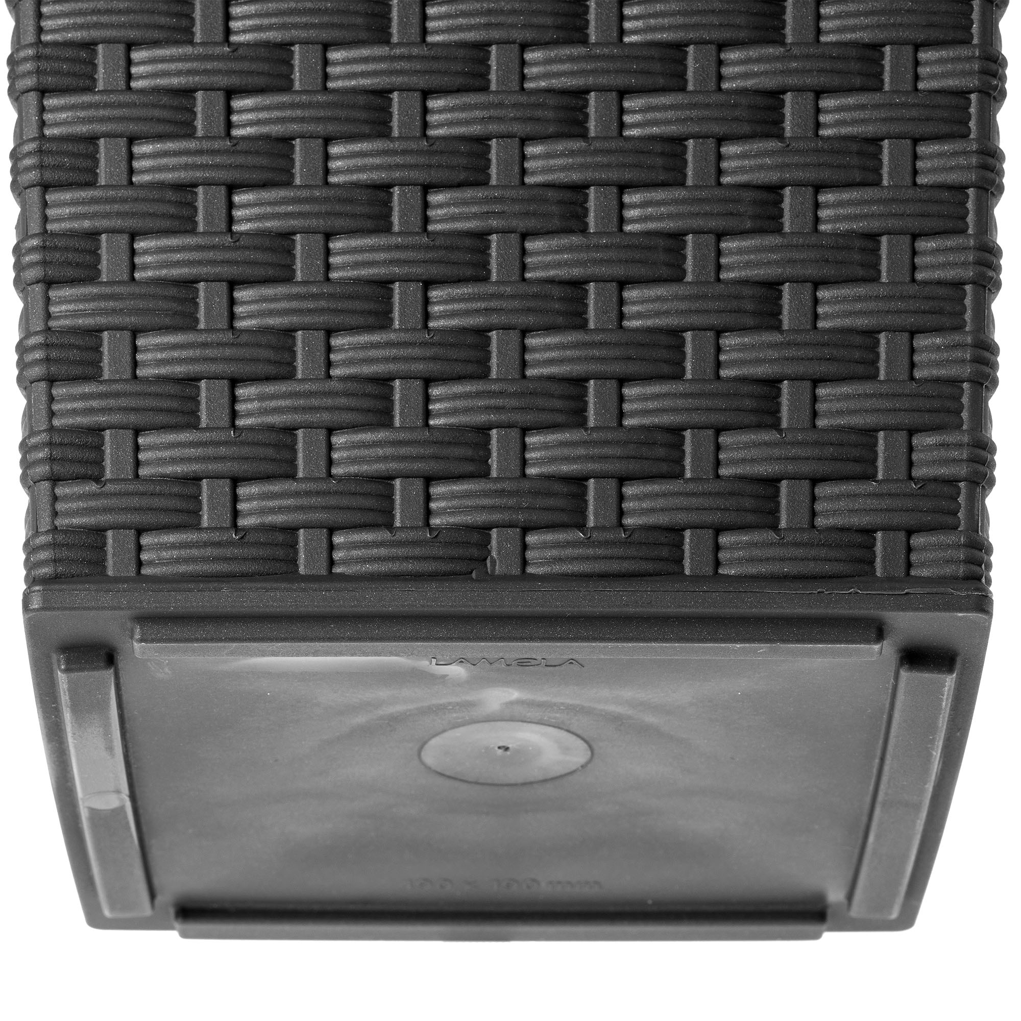 Donica z wkładem rattan Pesaro 25 cm, grafit