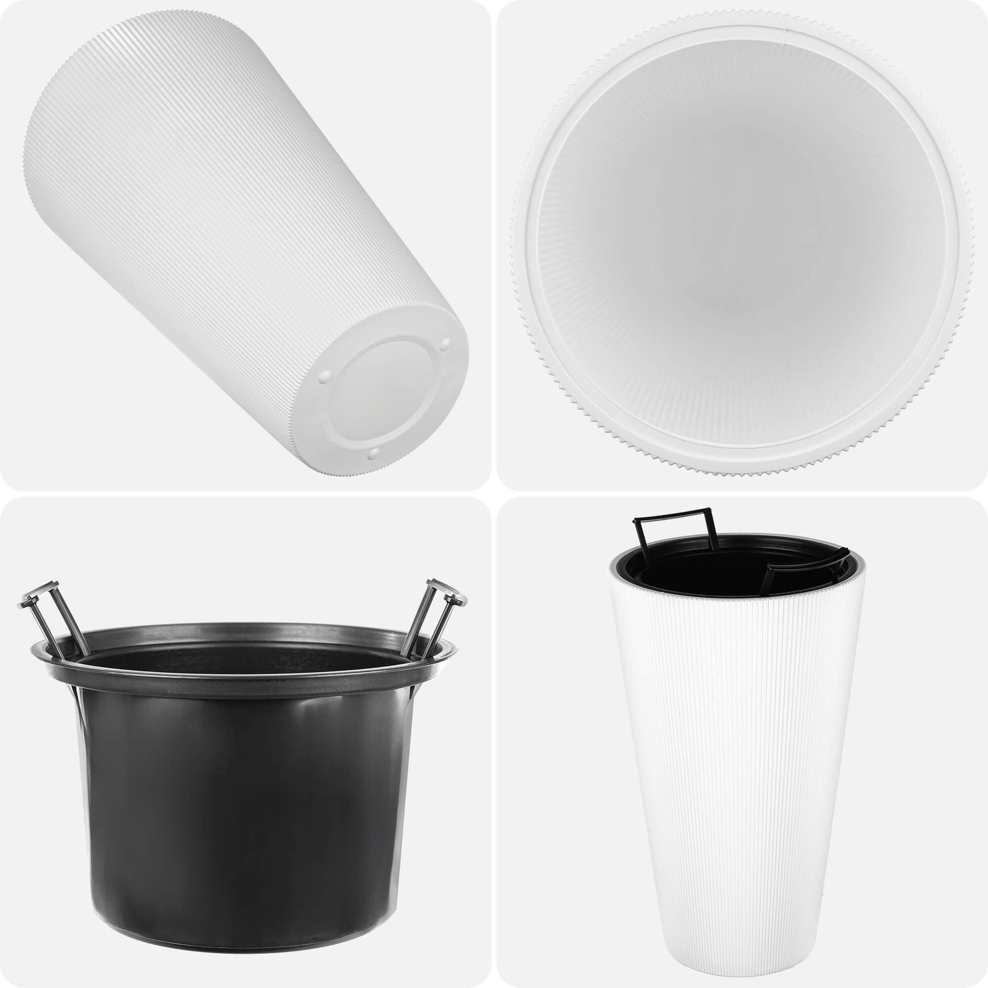 Doniczka Linea Slim 30 cm, biała, 1 szt.