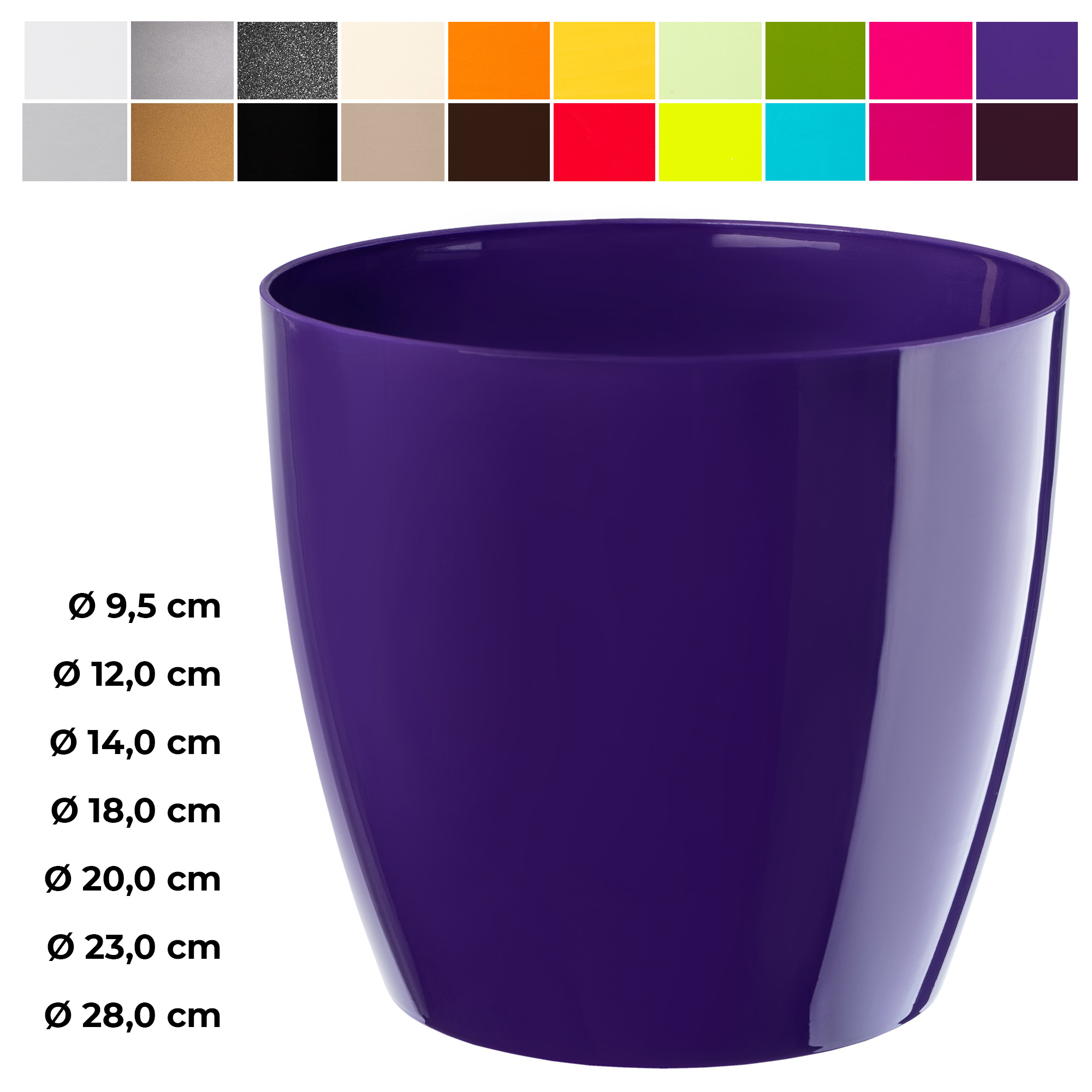 Doniczka na kwiaty Agen 9,5cm fiolet